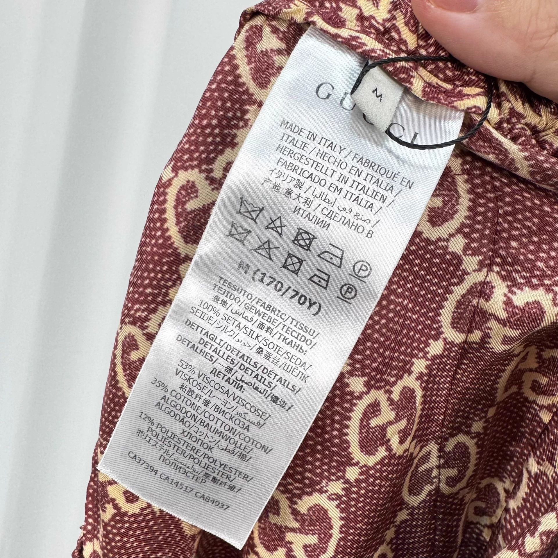 Gucci Gucci all over GG webbing silk pants M new Size 31" - 7 Thumbnail