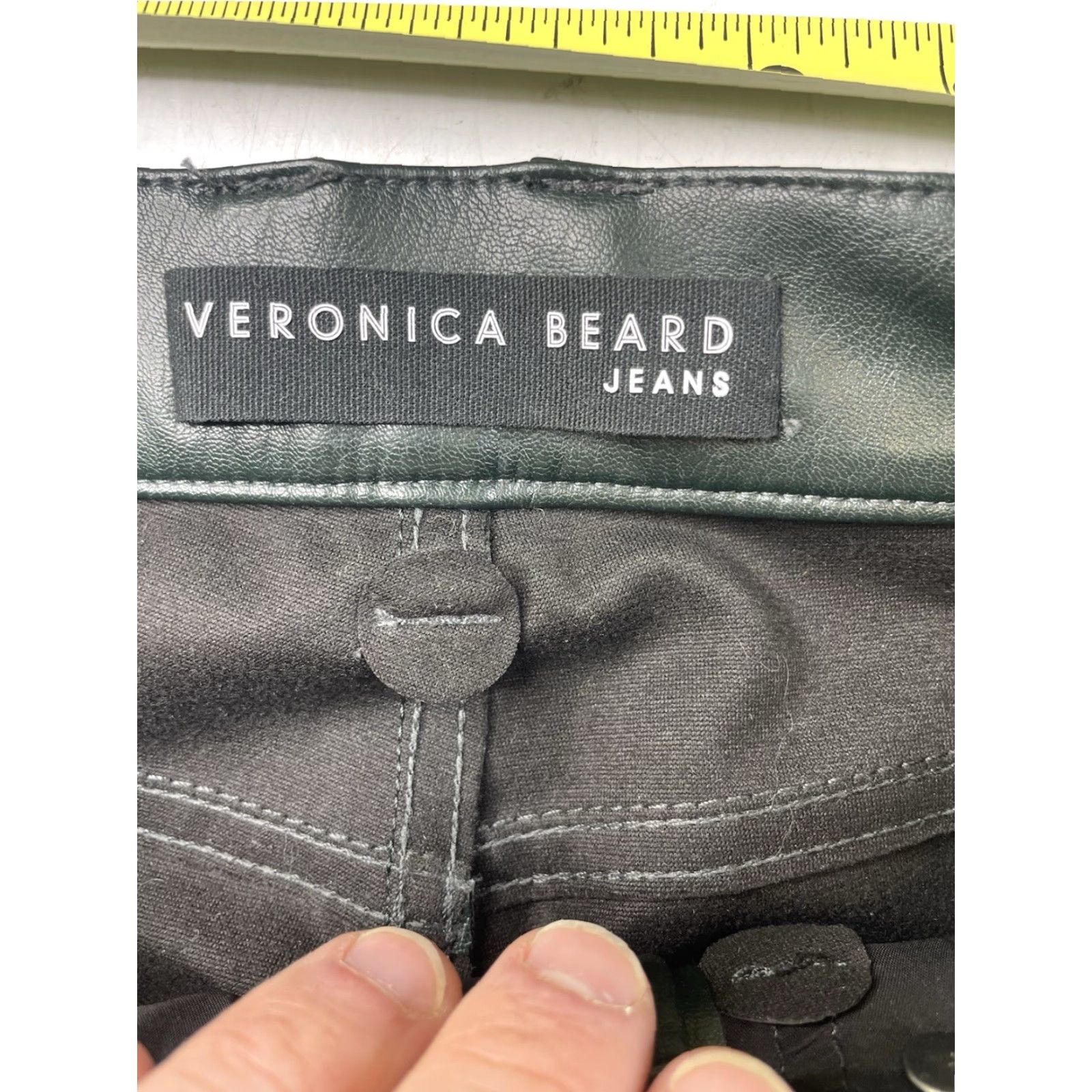 Veronica Beard VERONICA BEARD Pants Women 26 Brown Vegan Leather High Rise Skinny Front Flat Regular 26 Size 26" / US 2 / IT 38 - 7 Thumbnail