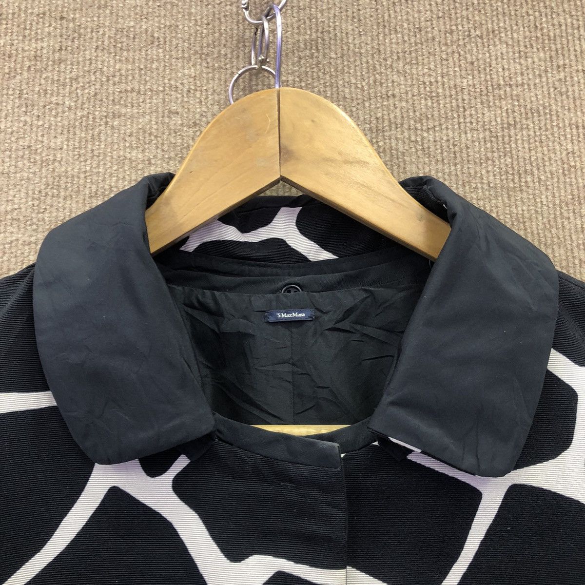 Max Mara S'Max Mara Monochrome Printed Reversible Vada Coat Size S / US 4 / IT 40 - 5 Thumbnail