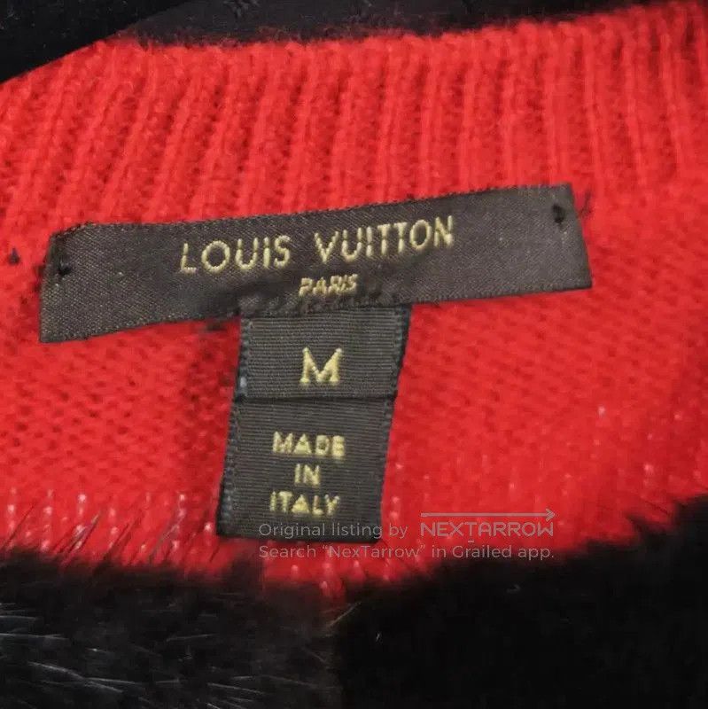 Louis Vuitton Louis Vuitton Red Short Sleeve Knit Sweater . Size M / US 6-8 / IT 42-44 - 4 Thumbnail