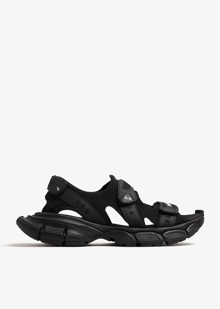 Balenciaga o1srvl11e0426 3XL Sandals in Black Size US 7 / IT 37 - 1 Thumbnail