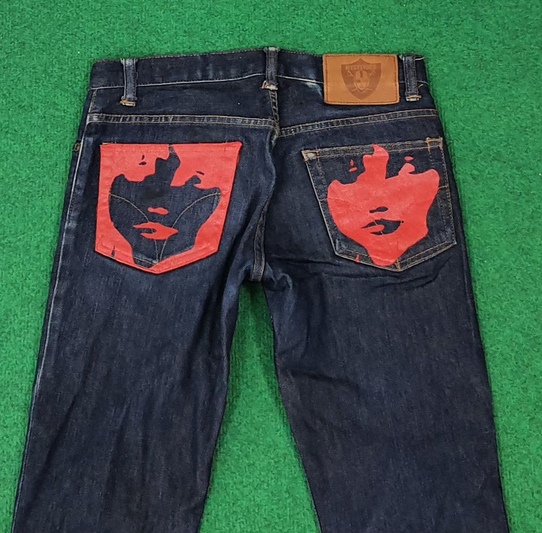 Hysteric Glamour Vintage Hysterics Raiders Custom Iconic Logo Jeans C272N6 Size 27" / US 4 / IT 40 - 2 Thumbnail