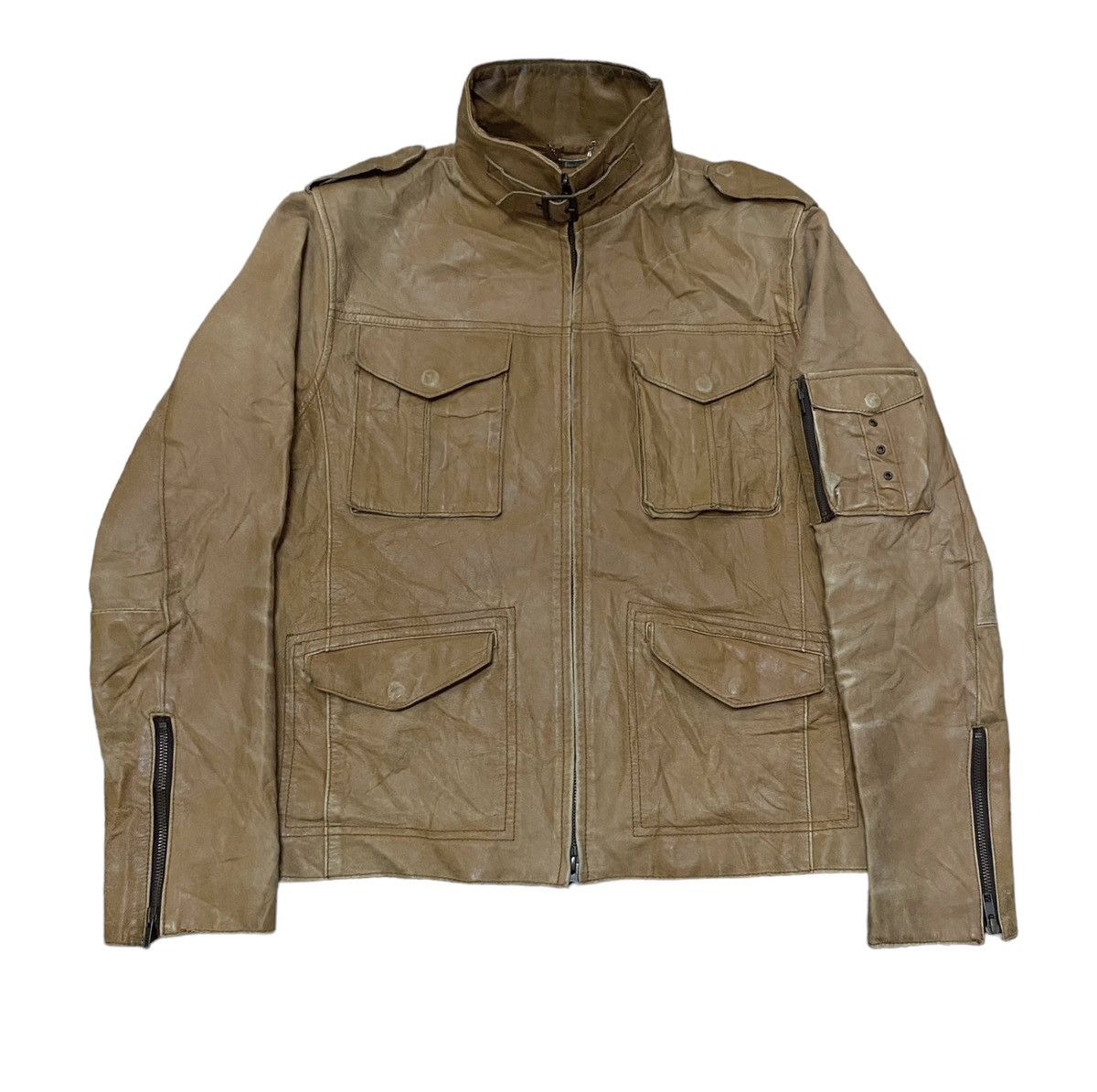 Vintage Vintage Brand Scoopman Leather Jacket 1990s Size US L / EU 52-54 / 3 - 1 Thumbnail