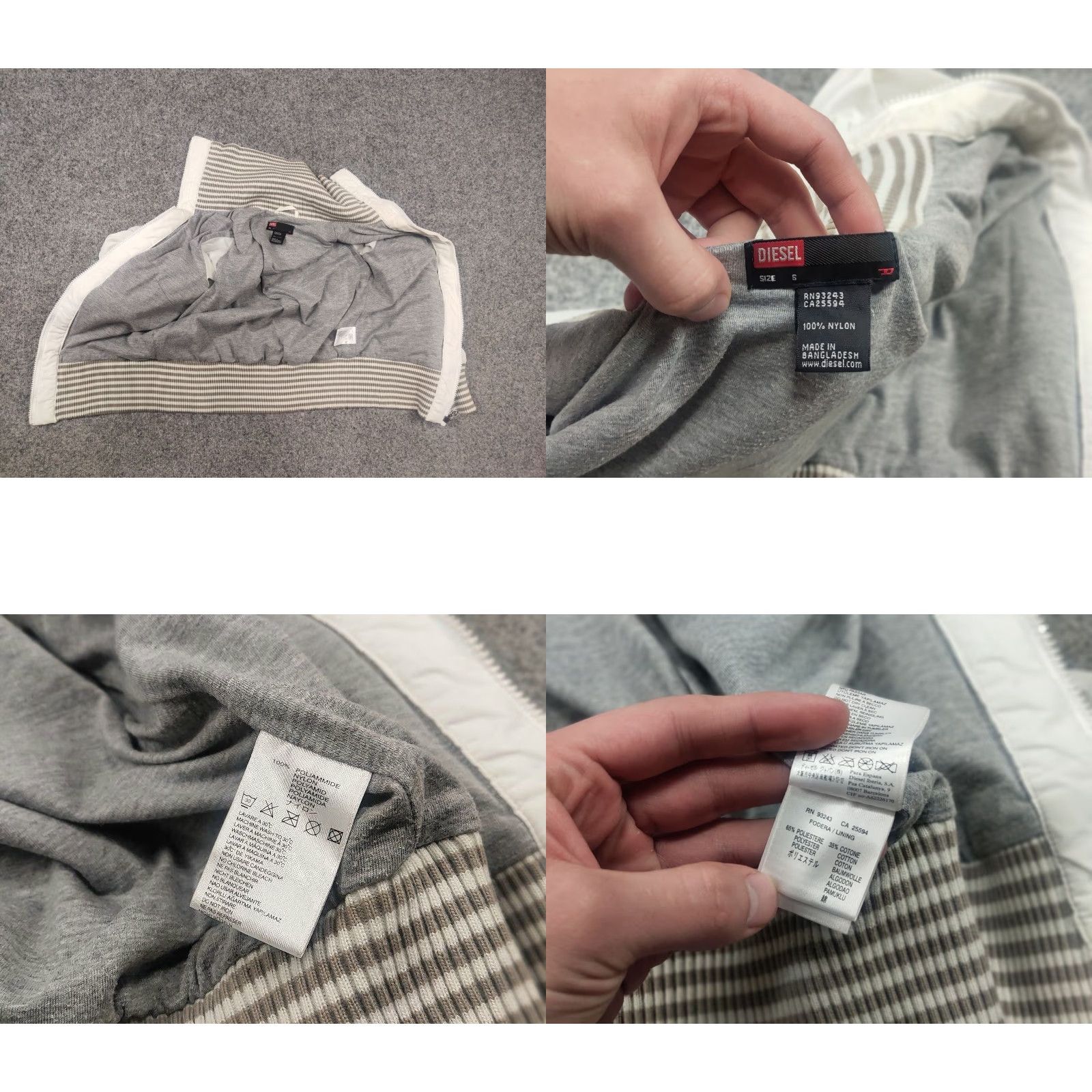 Diesel VINTAGE Diesel White Nylon Jacket Casual Bomber Shirt Mens S White Logo 90s 2000s Opium Size US S / EU 44-46 / 1 - 10 Thumbnail