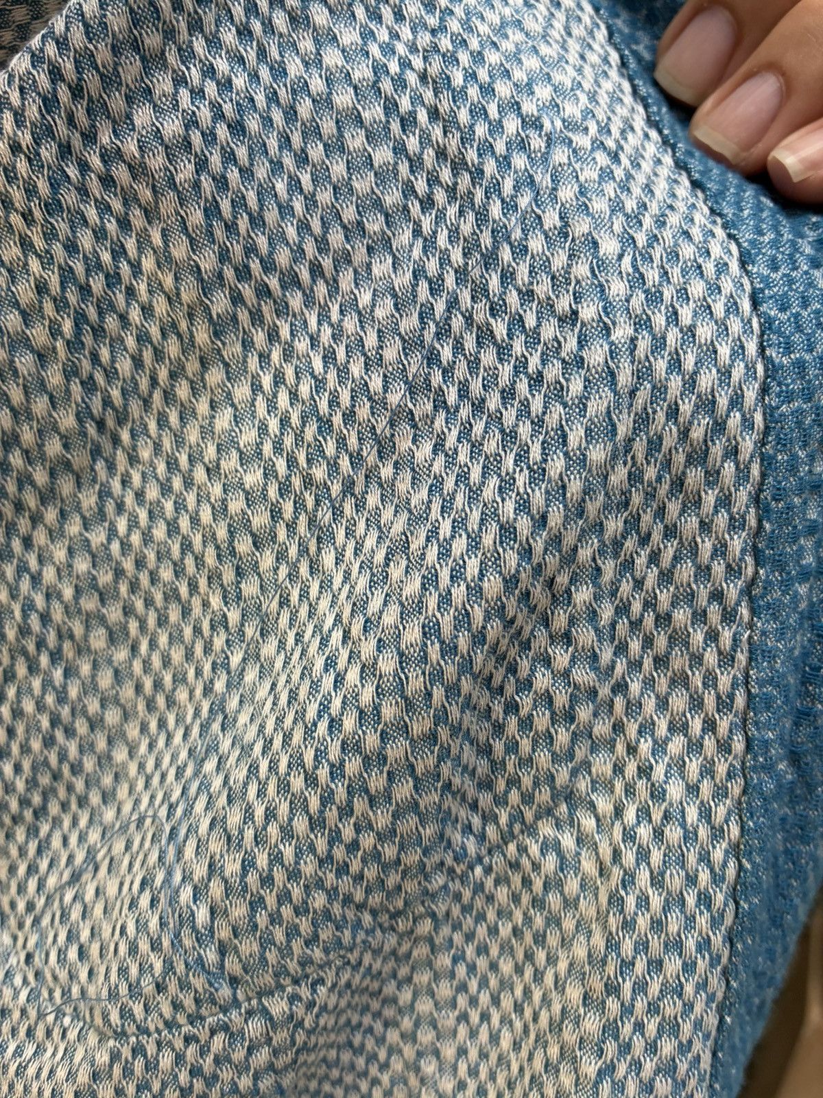 Kardo KARDO HAND WOVEN TEXTURED FABRIC HANDMADE SS SUMMER SHIRT Size US L / EU 52-54 / 3 - 8 Thumbnail