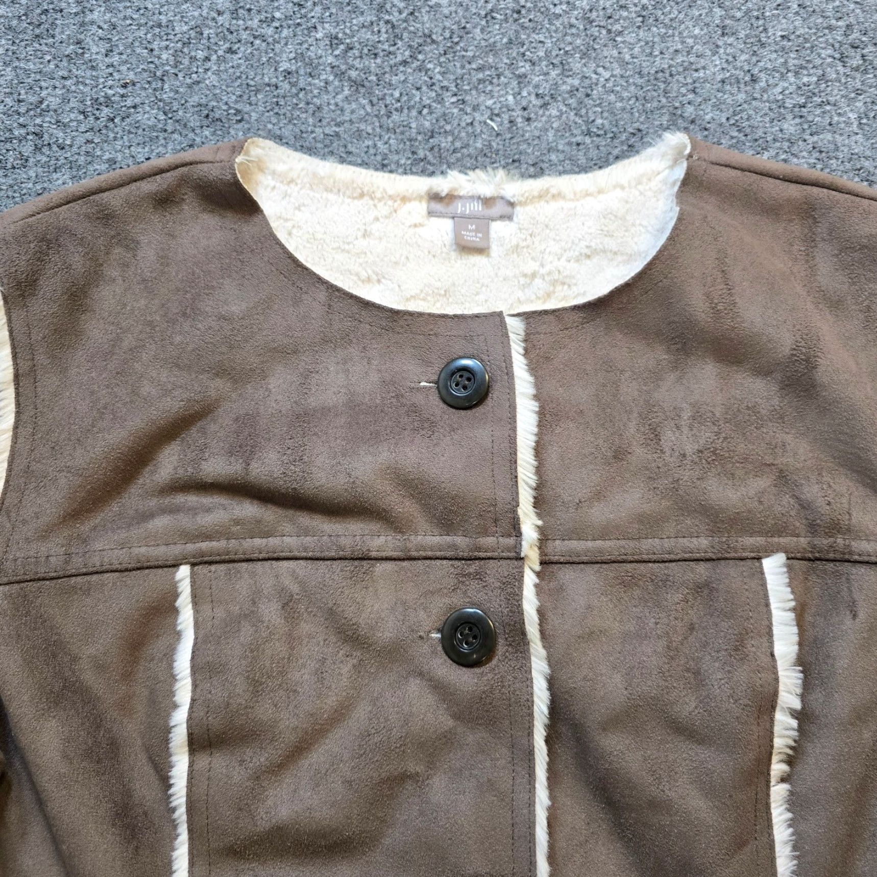 J. Jill **Womens Medium Brown J Jill Button Western Jacket** User: **Brown Womens Medium J Jill Button Western Jacket** Size M / US 6-8 / IT 42-44 - 2 Thumbnail
