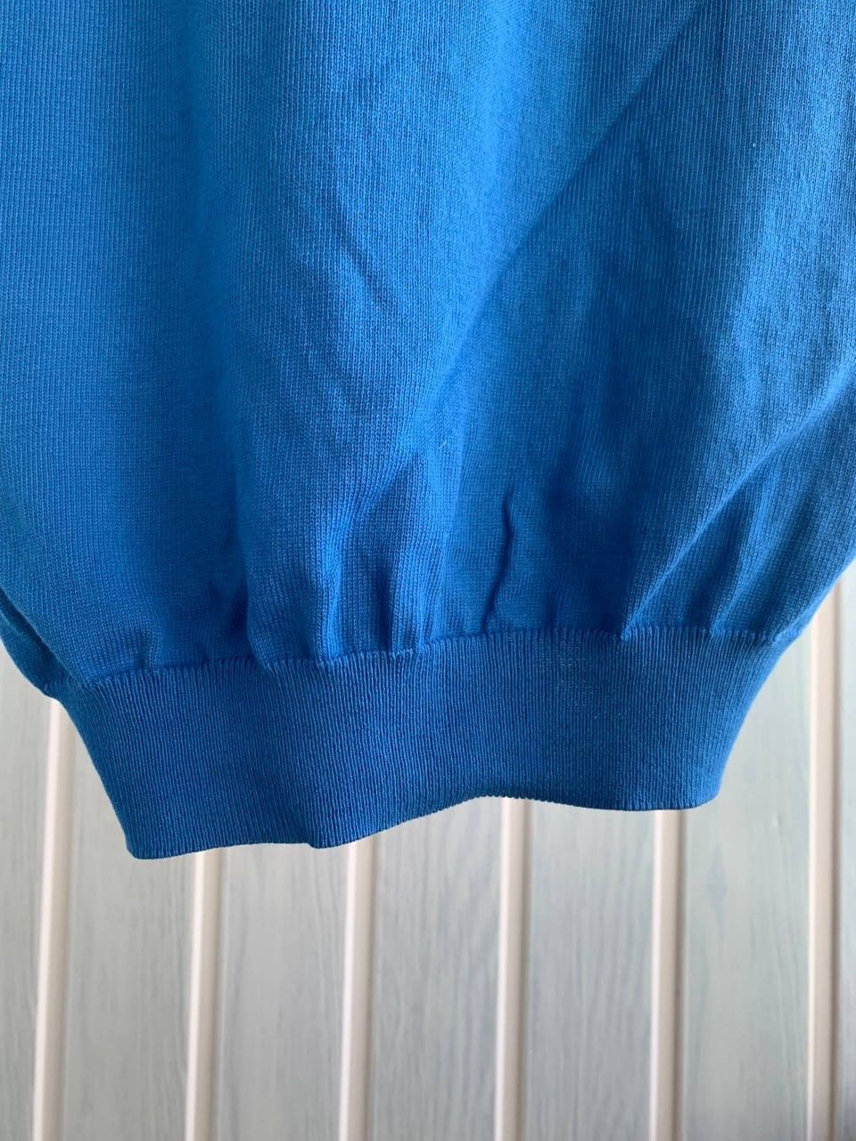 Romeo Gigli Romeo Gigli Man Blue Knit Cotton V-Neck Sleeveless Vest Size US M / EU 48-50 / 2 - 9 Thumbnail