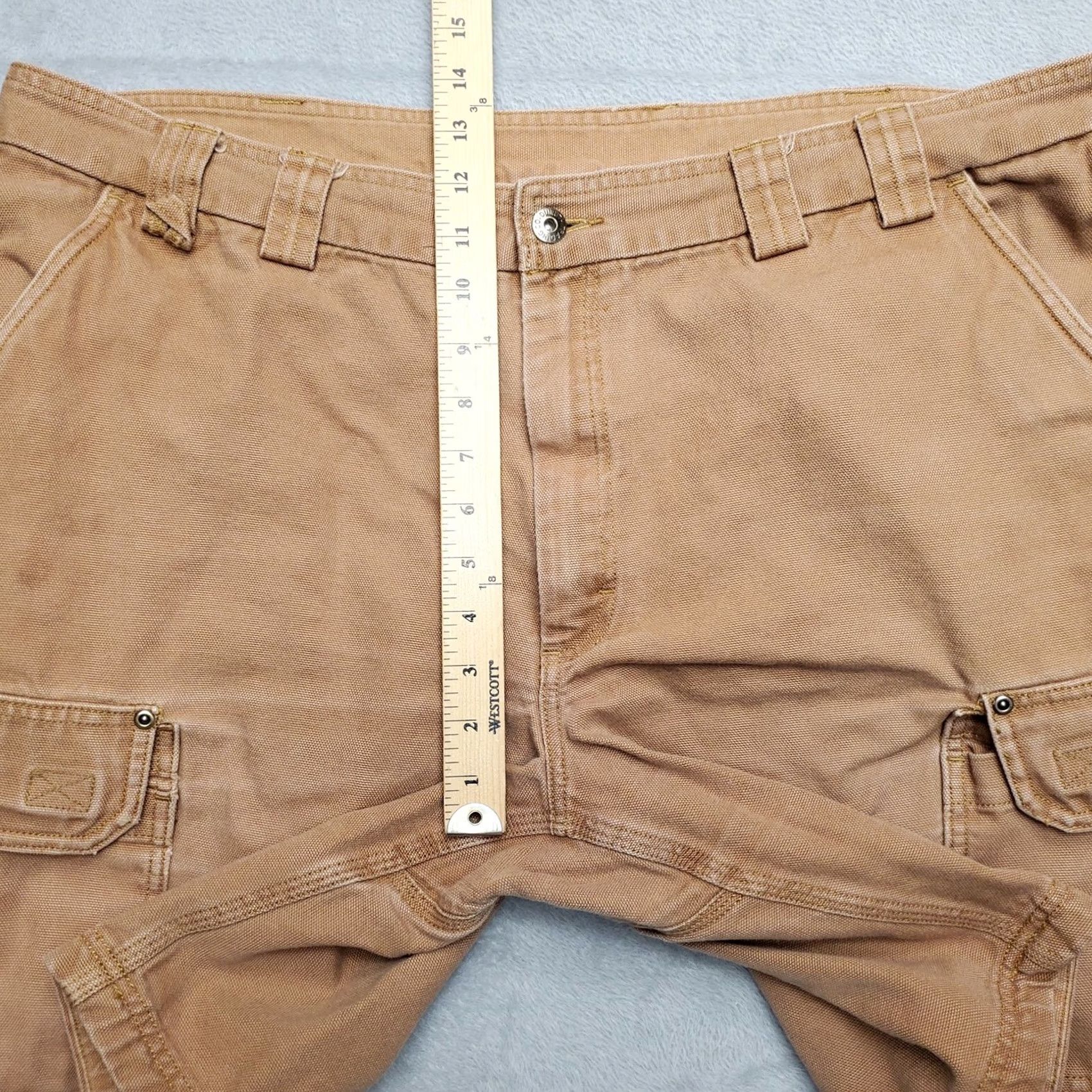 Vintage Duluth Shorts Mens 44 Brown Trading Flex Fire Hose Heavy Canvas Flat Front Cargo Size US 44 / EU 60 - 7 Thumbnail