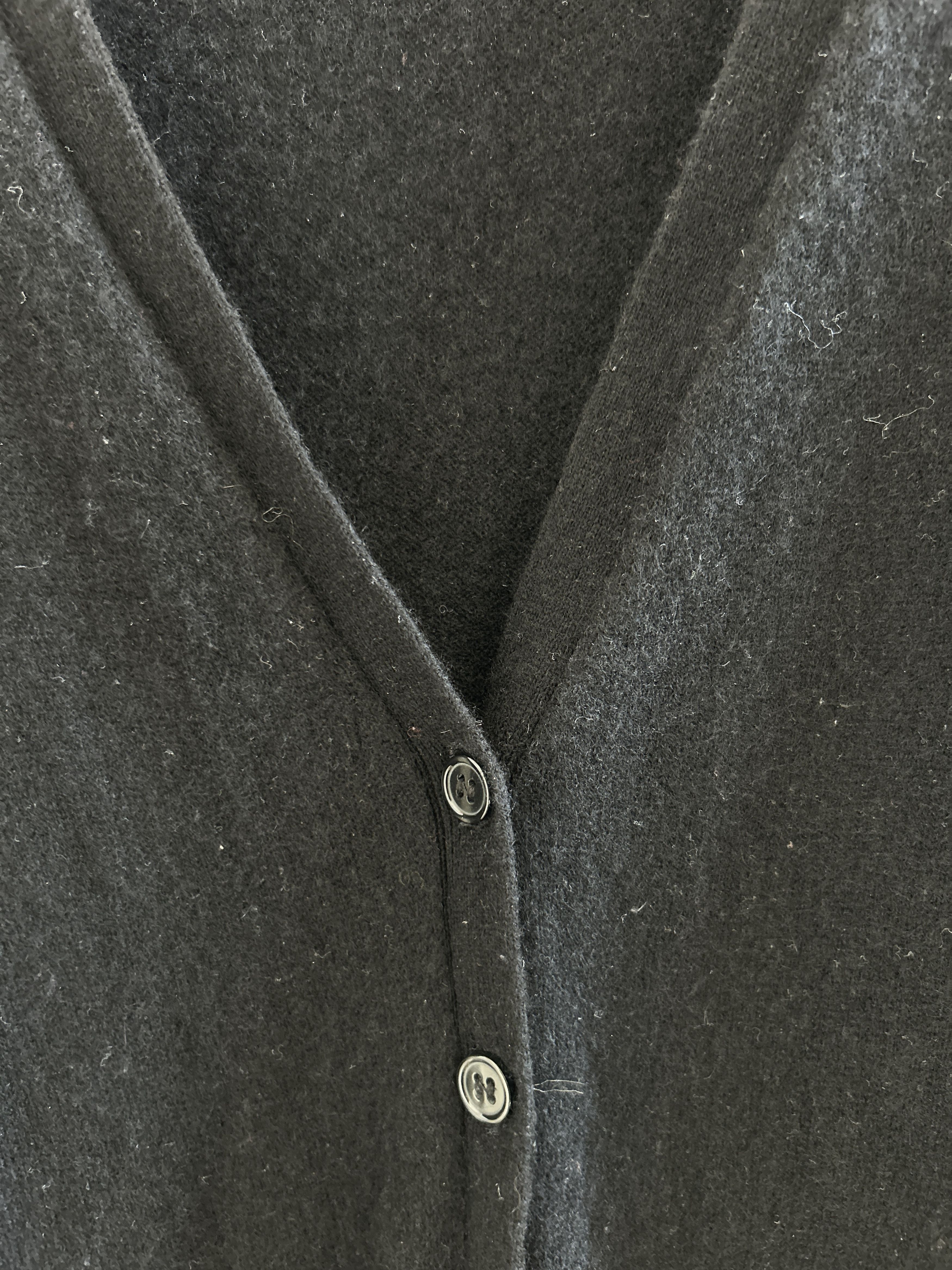Vintage Vintage Black Cashmere Cardigan Size S / US 4 / IT 40 - 9 Thumbnail