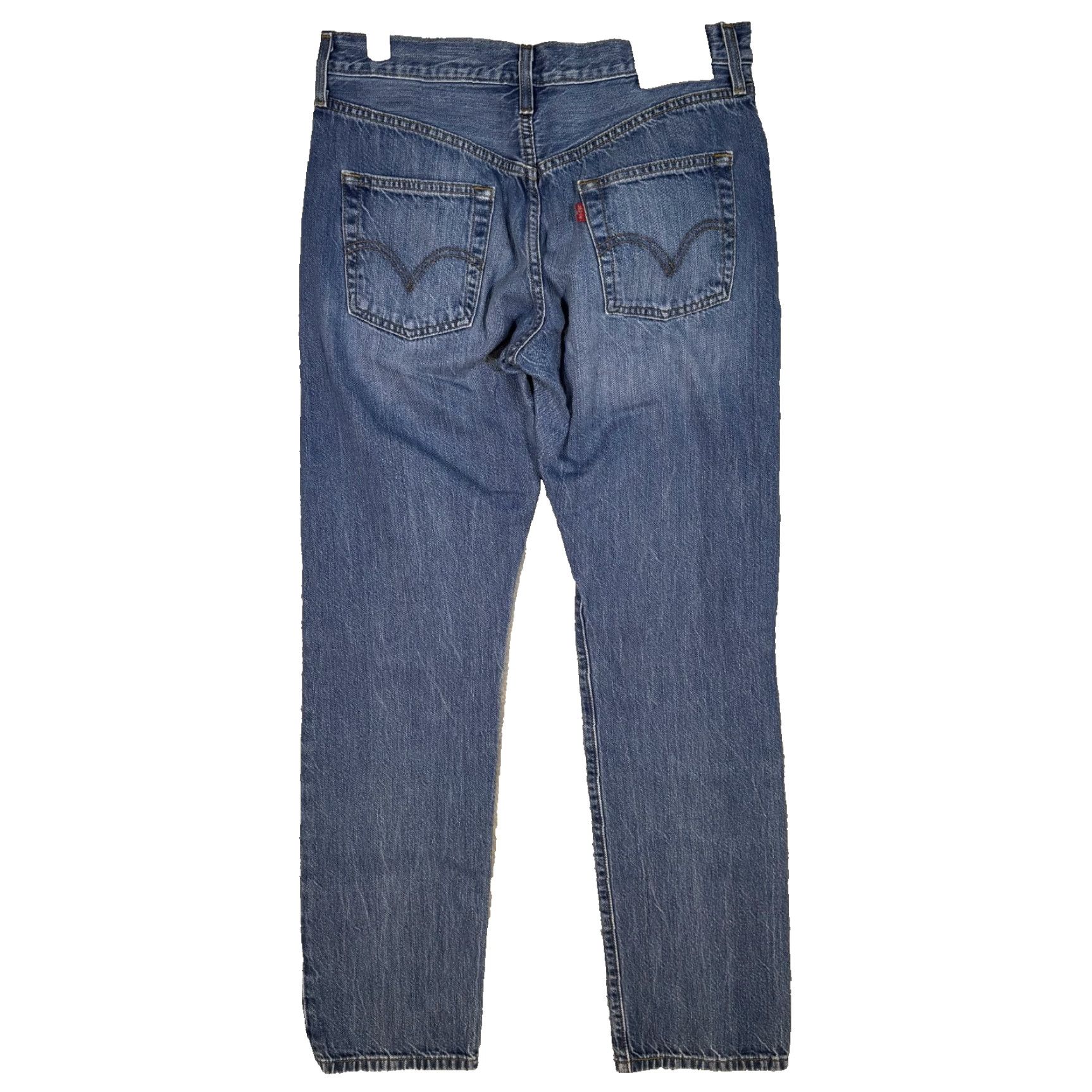 Levi's Levi's Jeans 28 Blue Denim Mid-Rise Button-Fly Original Straight Leg W531 Women Regular/Adult Small Packaged Straight Jeans Size 28" / US 6 / IT 42 - 2 Thumbnail