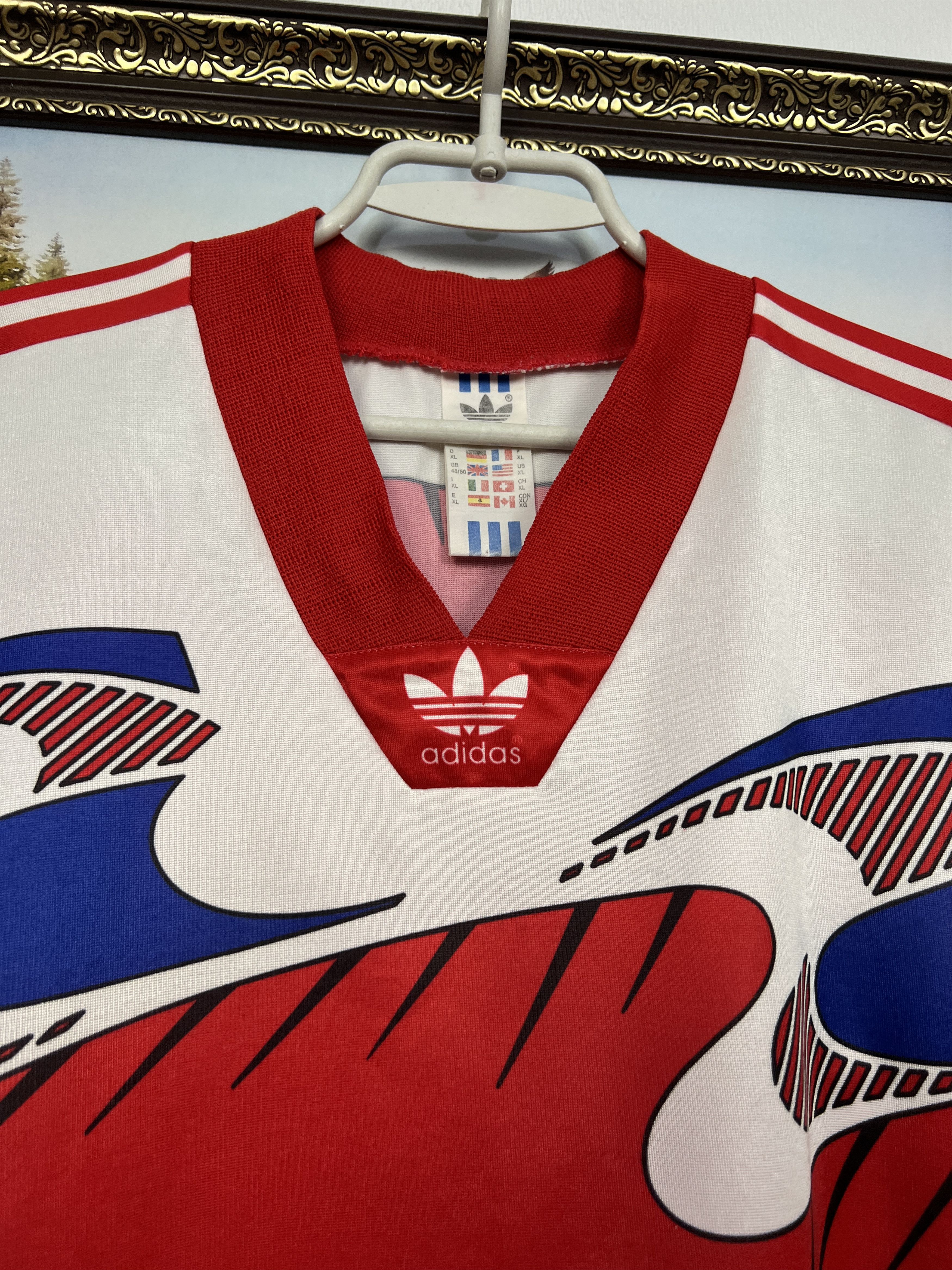 Adidas Vintage 90's Football Template Shirt Soccer Jersey Trikot Size US L / EU 52-54 / 3 - 3 Thumbnail
