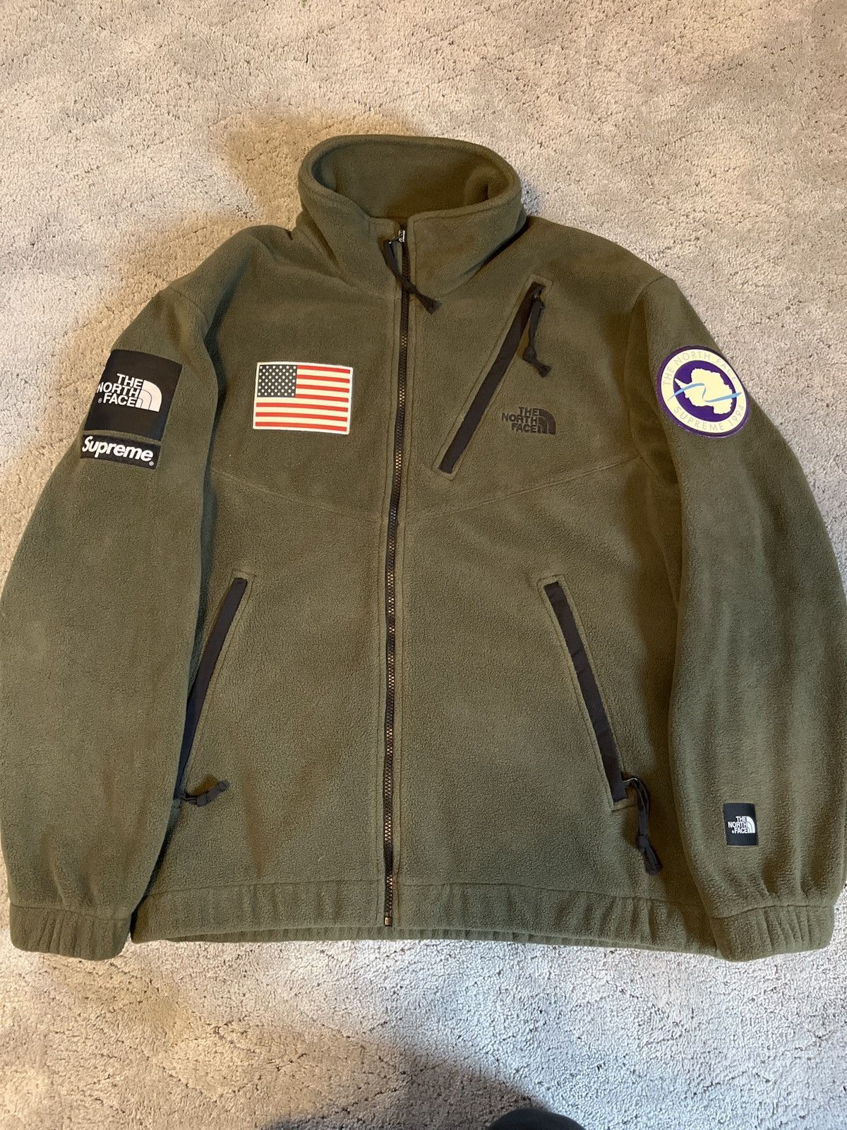 image of Supreme Tnf Olive Jacket (F/w17), Men's (Size XL)