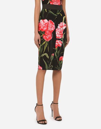 Dolce & Gabbana o1y0925 Midi Skirt in Multicolor Size 26" / US 2 / IT 38 - 1 Thumbnail