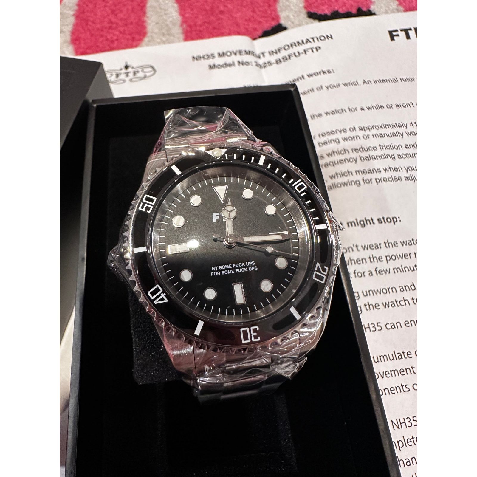 Fuck The Population FTP 2025-BSFU-FTP Timepiece Watch – 41mm – Black Size ONE SIZE - 1 Thumbnail
