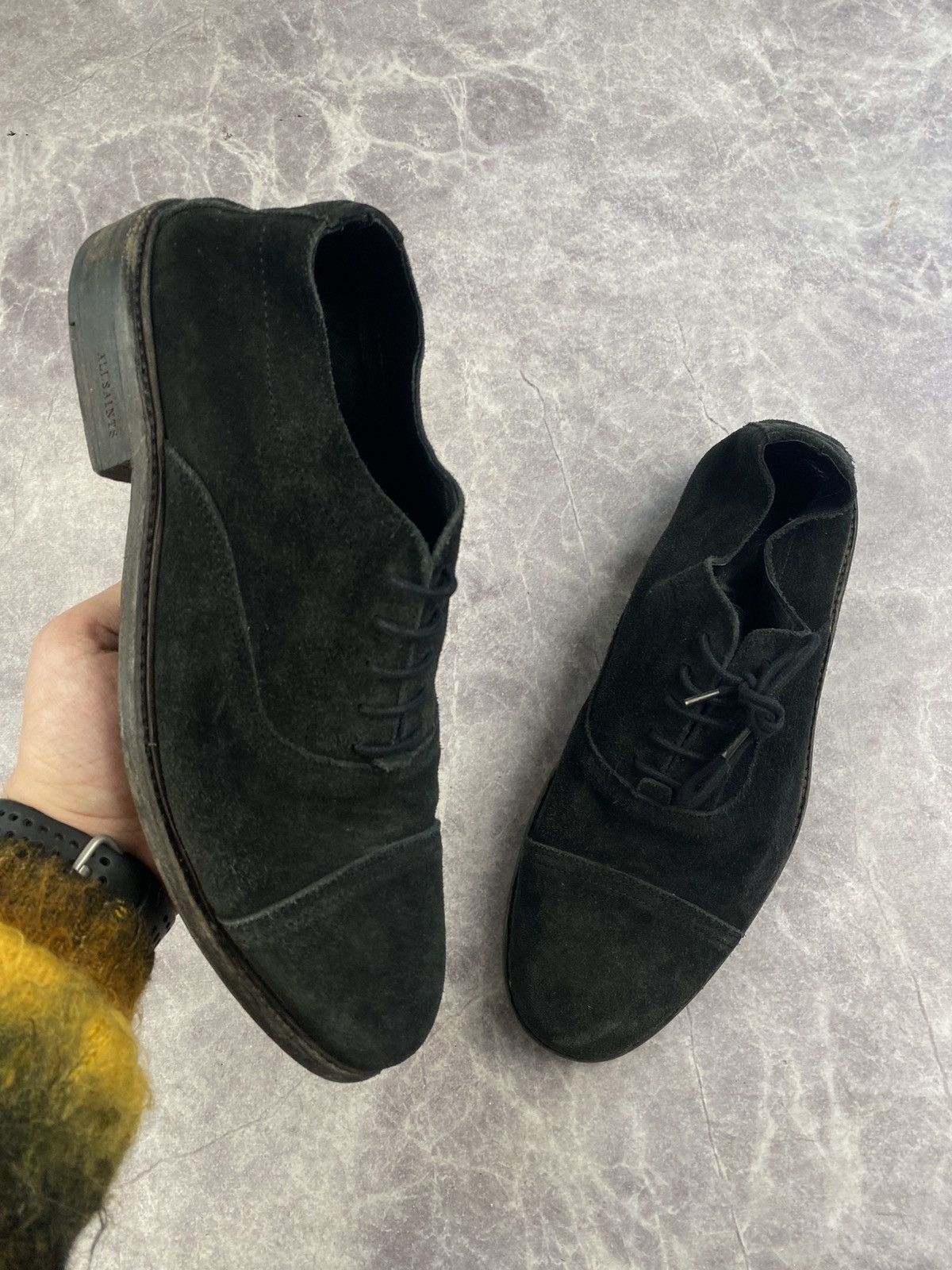 Allsaints AllSaints Black Suede Shoes Size: 44 Flexible Heel Counter Size US 11 / EU 44 - 1 Thumbnail