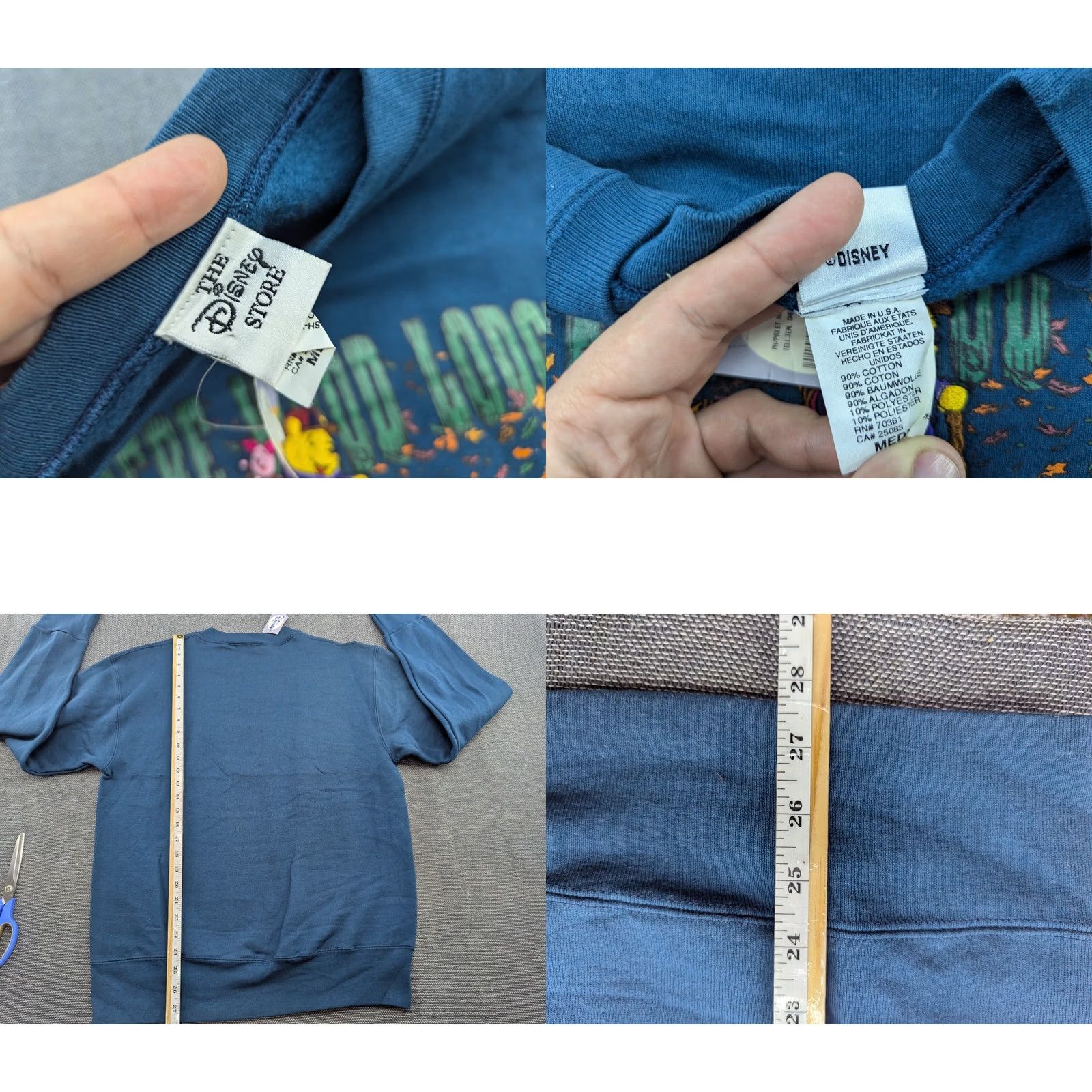 Disney VINTAGE Disney Sweatshirt Unisex Adults Crewneck Blue Winnie-the-Pooh S Medium Blueswear? Size US S / EU 44-46 / 1 - 8 Thumbnail