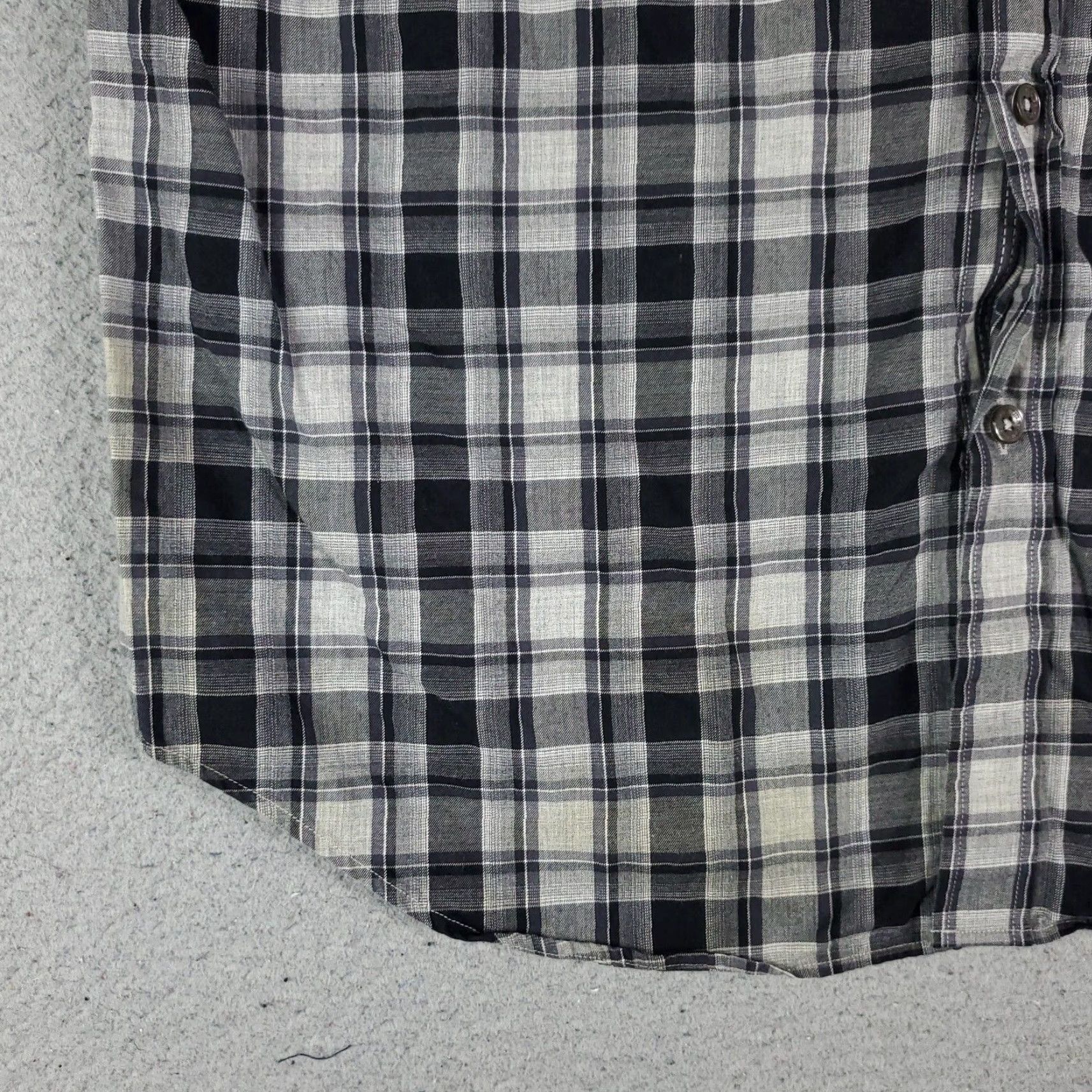 BUGATCHI Bugatchi Uomo Button-Up Shirt Mens Medium Gray Plaid Long Sleeve Classic Fit Casual Modern Size US M / EU 48-50 / 2 - 3 Thumbnail