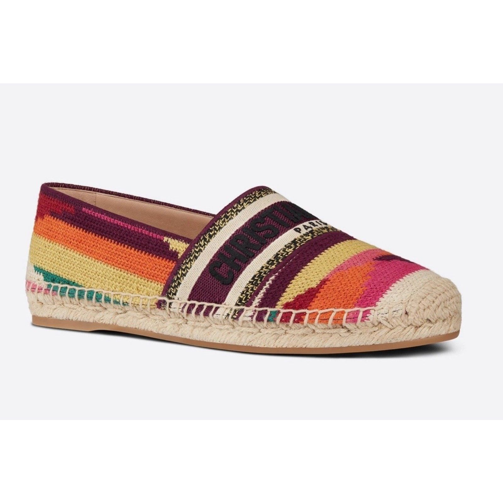 Dior Dior Granville Embroidered Multicolor Espadrille Flat 40 Size US 10 / IT 40 - 1 Thumbnail
