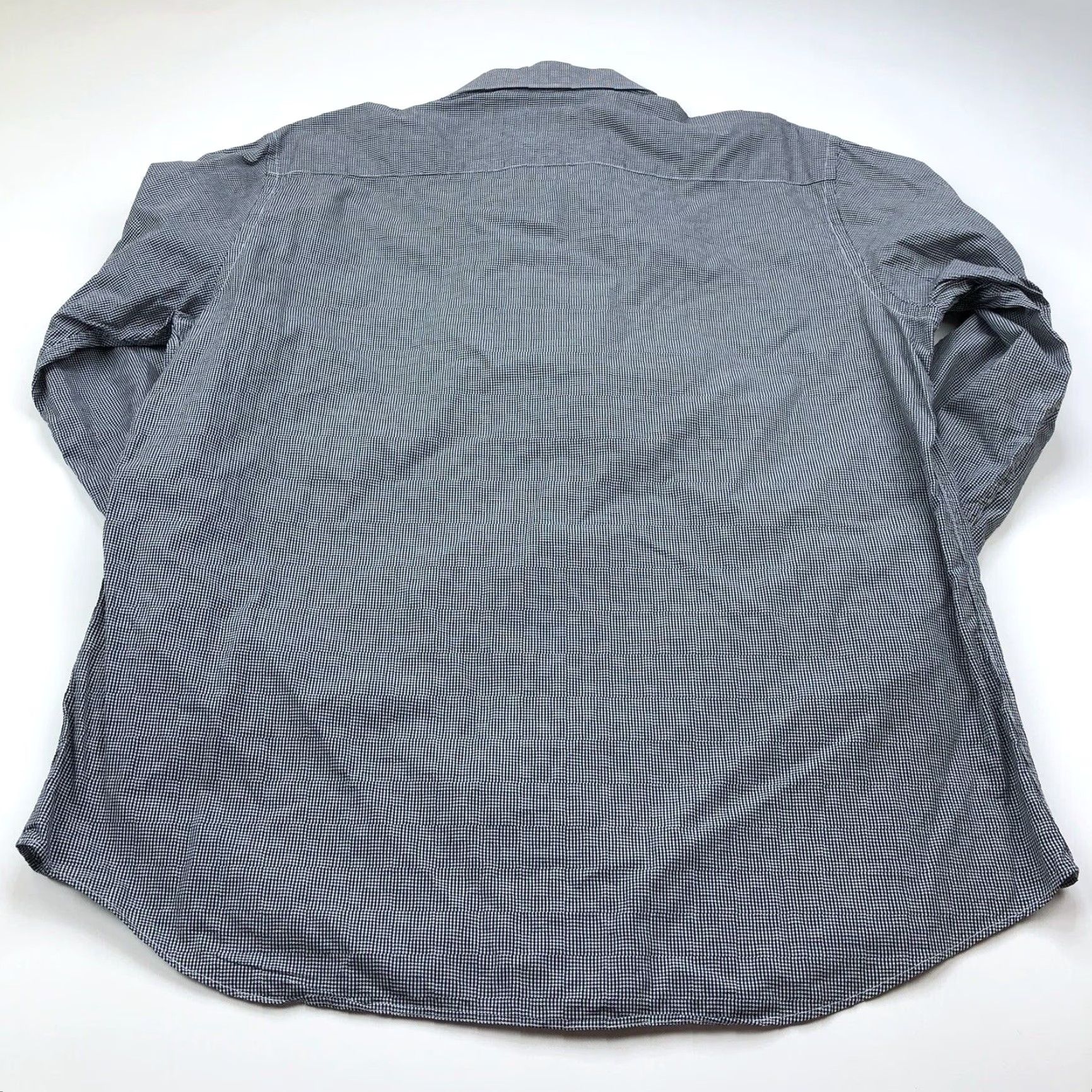 BUGATCHI Bugatchi Uomo Shaped Fit 17/36 Mens Button Front Long Sleeve Dress Shirt Size 46R - 2 Thumbnail