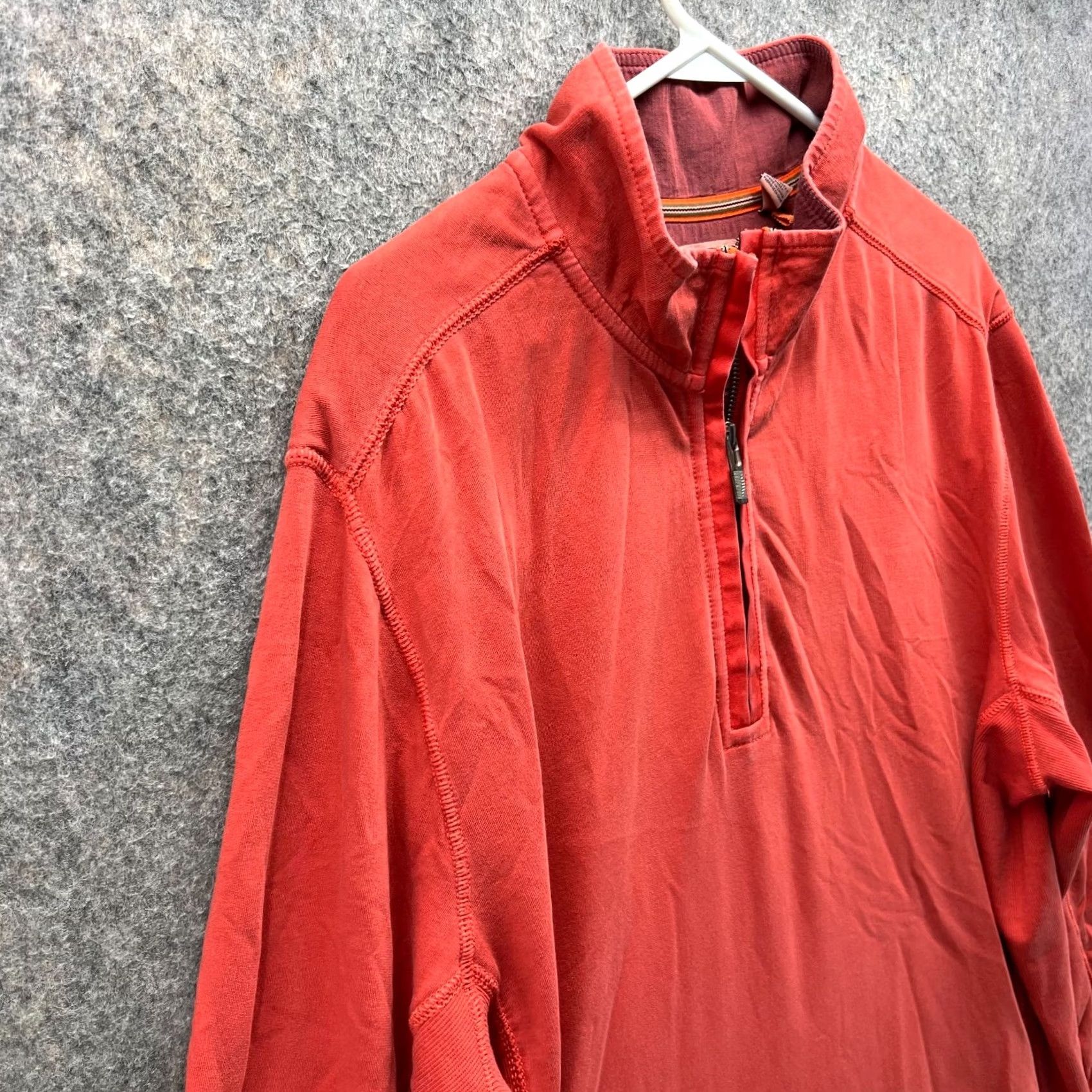 Tommy Bahama Tommy Bahama Sweater Mens XL Orange 1/4 Zip Fleece Pullover Island Crafted Regular Size US XL / EU 56 / 4 - 4 Thumbnail