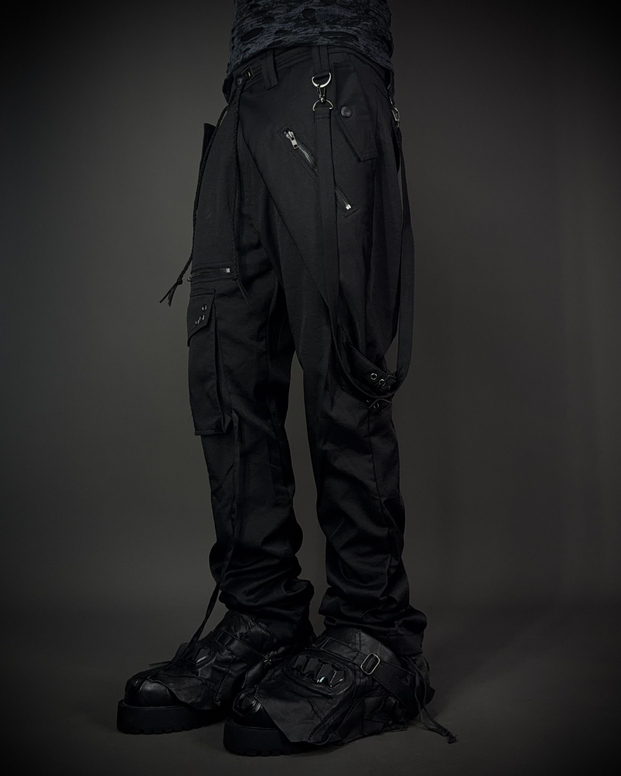 Japanese Brand MIDAS Tactical Multi-Zip Cargo Pants Size US 32 / EU 48 - 2 Thumbnail