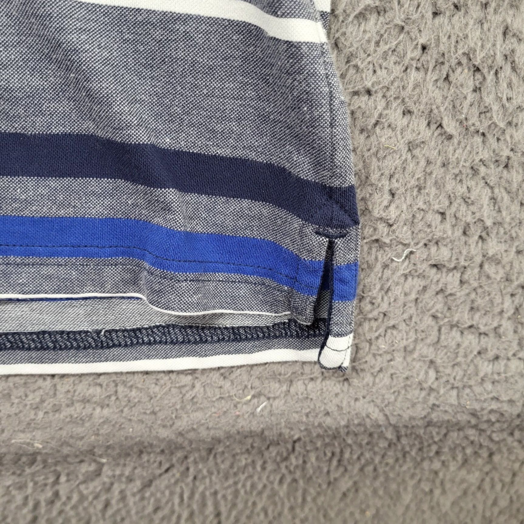 Original Penguin Penguin by Munsingwear Shirt Mens XL/T Gray Blue Stripe Pima Cotton Golf Polo Size US XL / EU 56 / 4 - 7 Thumbnail