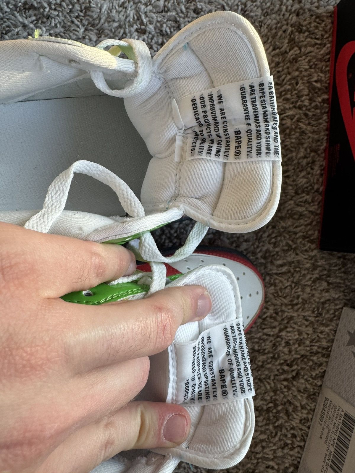 Bape Multicolor College Bapesta Size US 10 / EU 43 - 9 Thumbnail