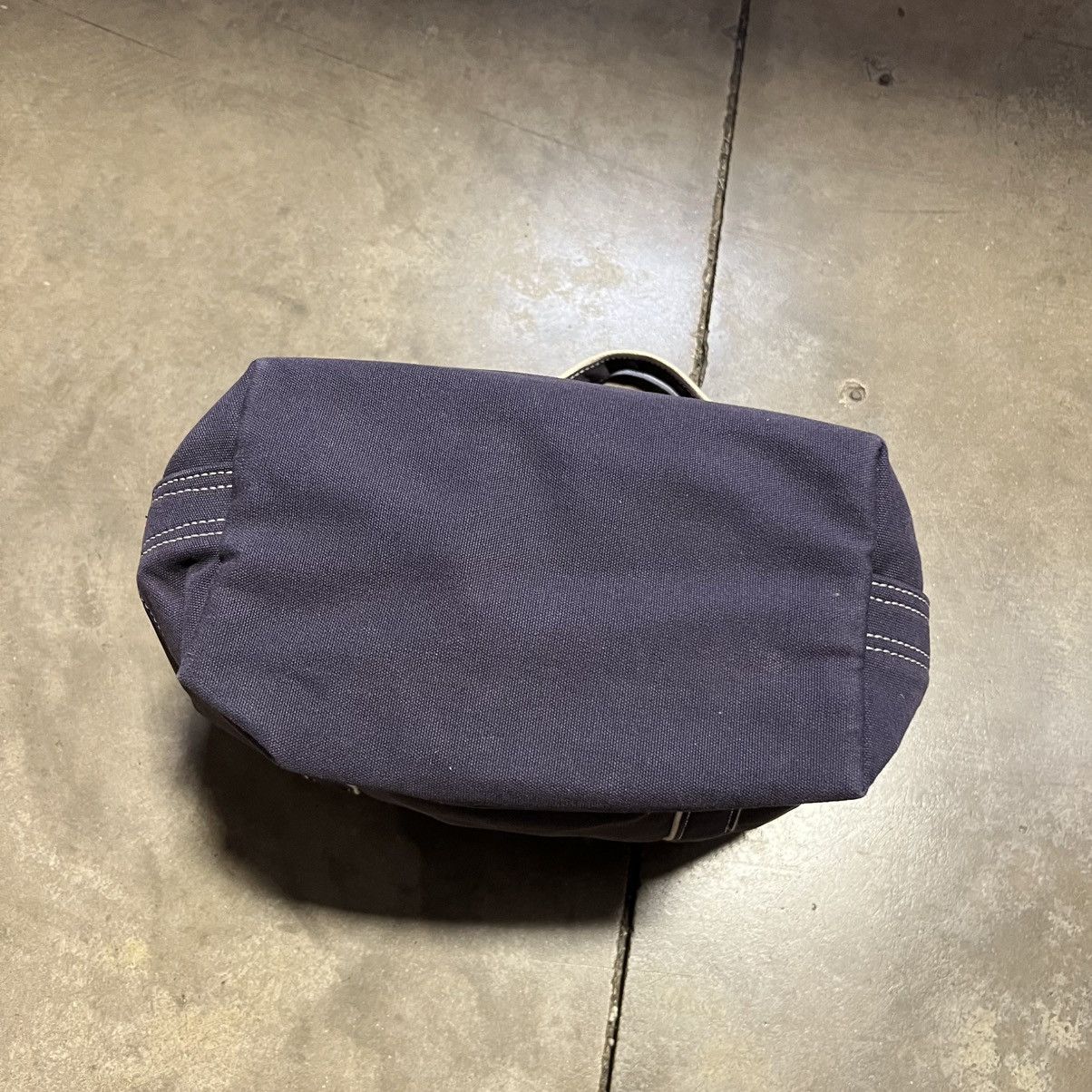 L.L. Bean Vintage Lands End Canvas Boat Tote Bag Dark Navy USA 90s Size ONE SIZE - 6 Thumbnail