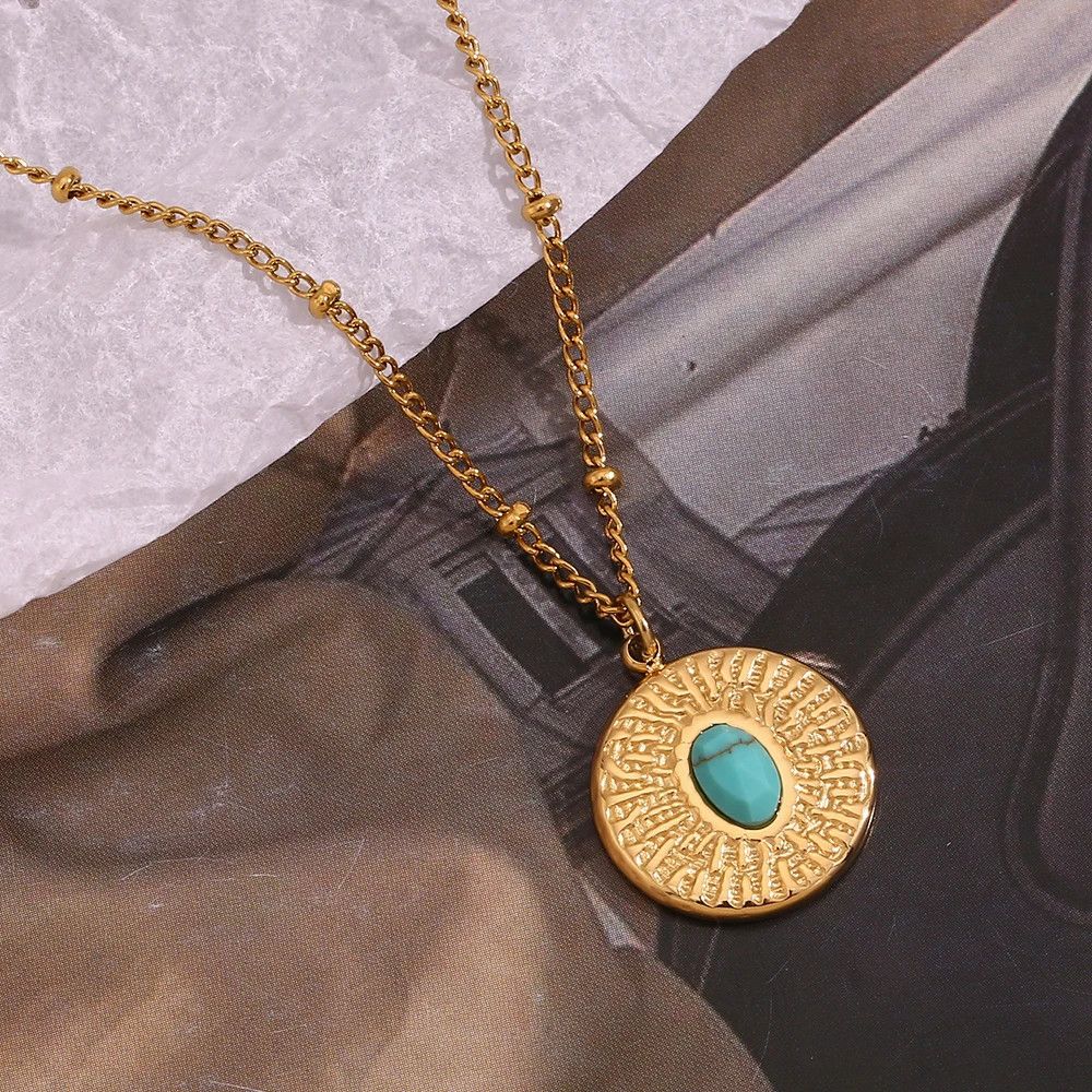 Jewelry × Vintage Turquoise Round Necklace Size ONE SIZE - 4 Thumbnail