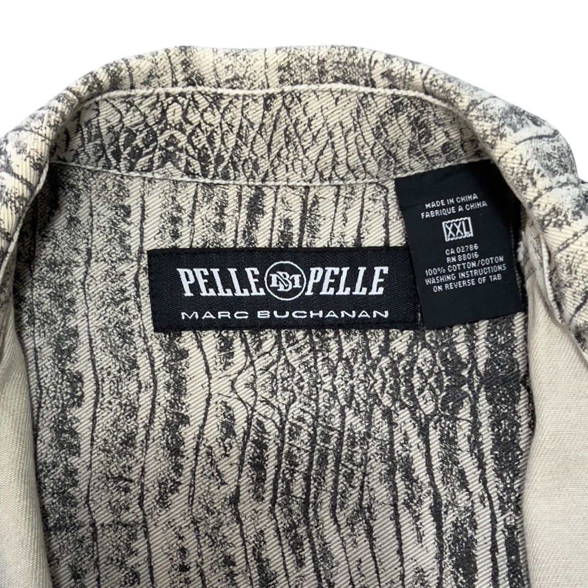 Pelle Pelle PELLE PELLE by Marc Buchanan 90 Crocodile Print Denim Jacket Size US XXL / EU 58 / 5 - 5 Thumbnail