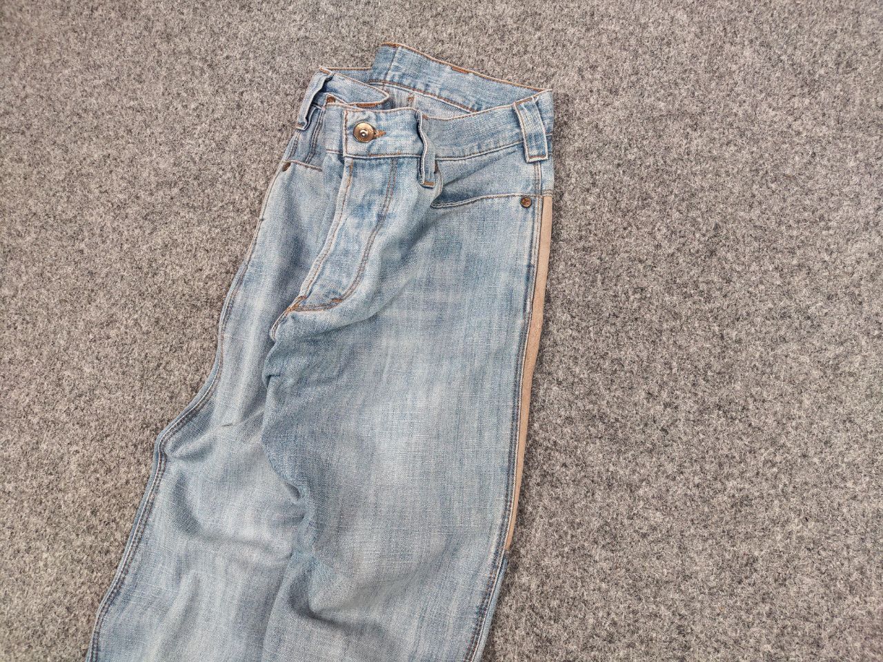 Sixty Vintage 90's Decauville x sixty Blue Patchwork Denim Jeans Size US 31 - 5 Thumbnail