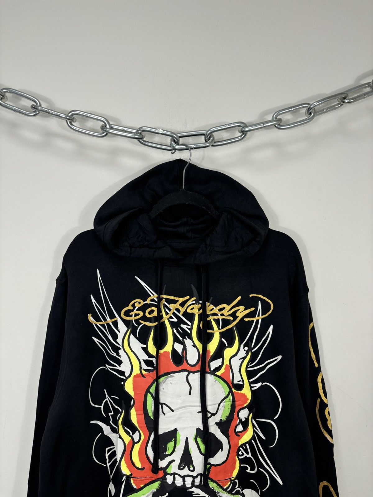 Ed Hardy Vintage Ed Hardy Skull Tattoo Y2K NEW Hype Black Hoodie Size US XL / EU 56 / 4 - 3 Thumbnail