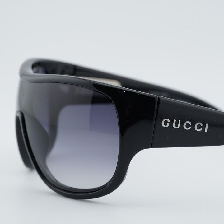 Gucci Gucci GG2168S 008 Sunglasses Shiny Black Shield Frame, Grey Size ONE SIZE - 8 Thumbnail