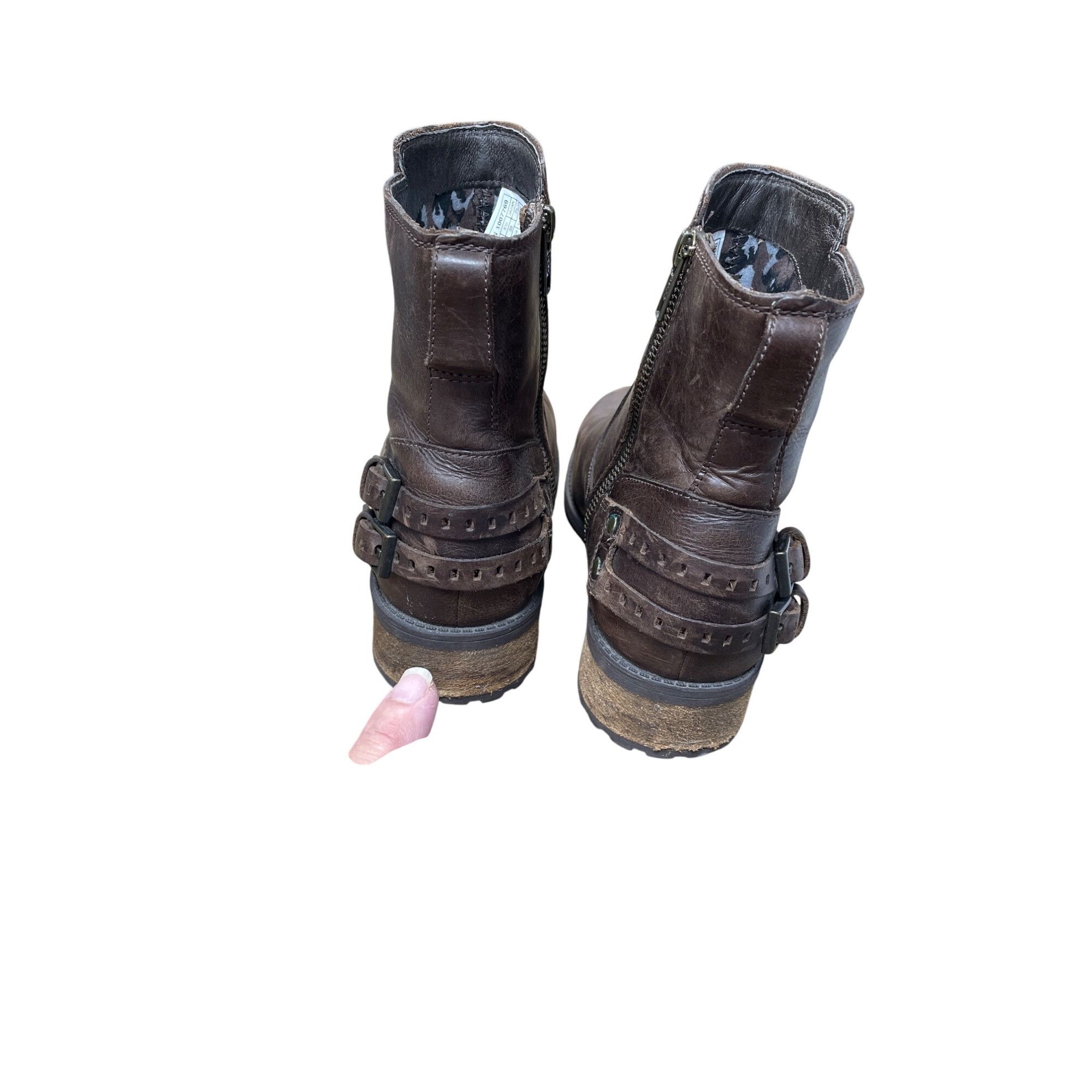 Ugg UGG Womens Brown Leather Ankle Moto Boots Size 8 SKU 9280 Size US 8 / IT 38 - 16 Thumbnail