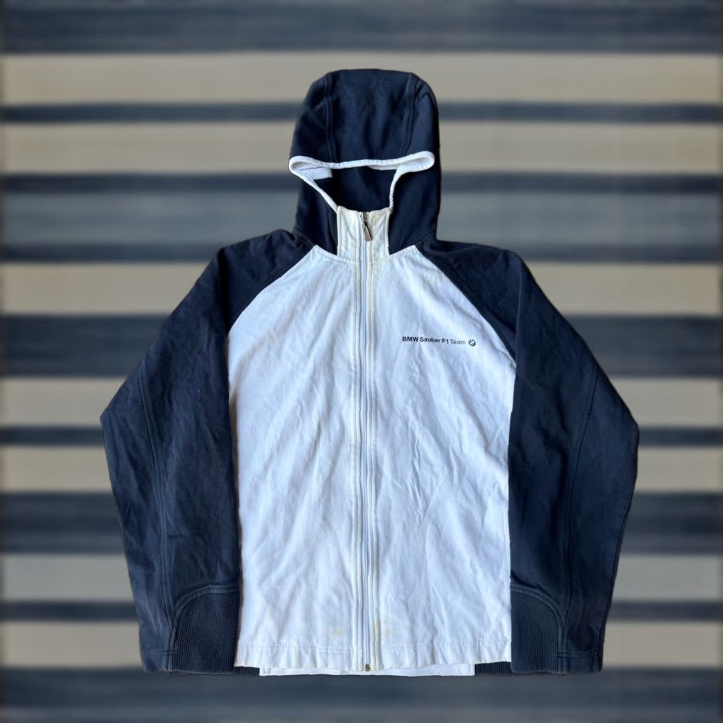 BMW BMW Sauber F1 Team Track Jacket Mens XL White Blue Full Zip Jacket Racing Size US XL / EU 56 / 4 - 1 Thumbnail