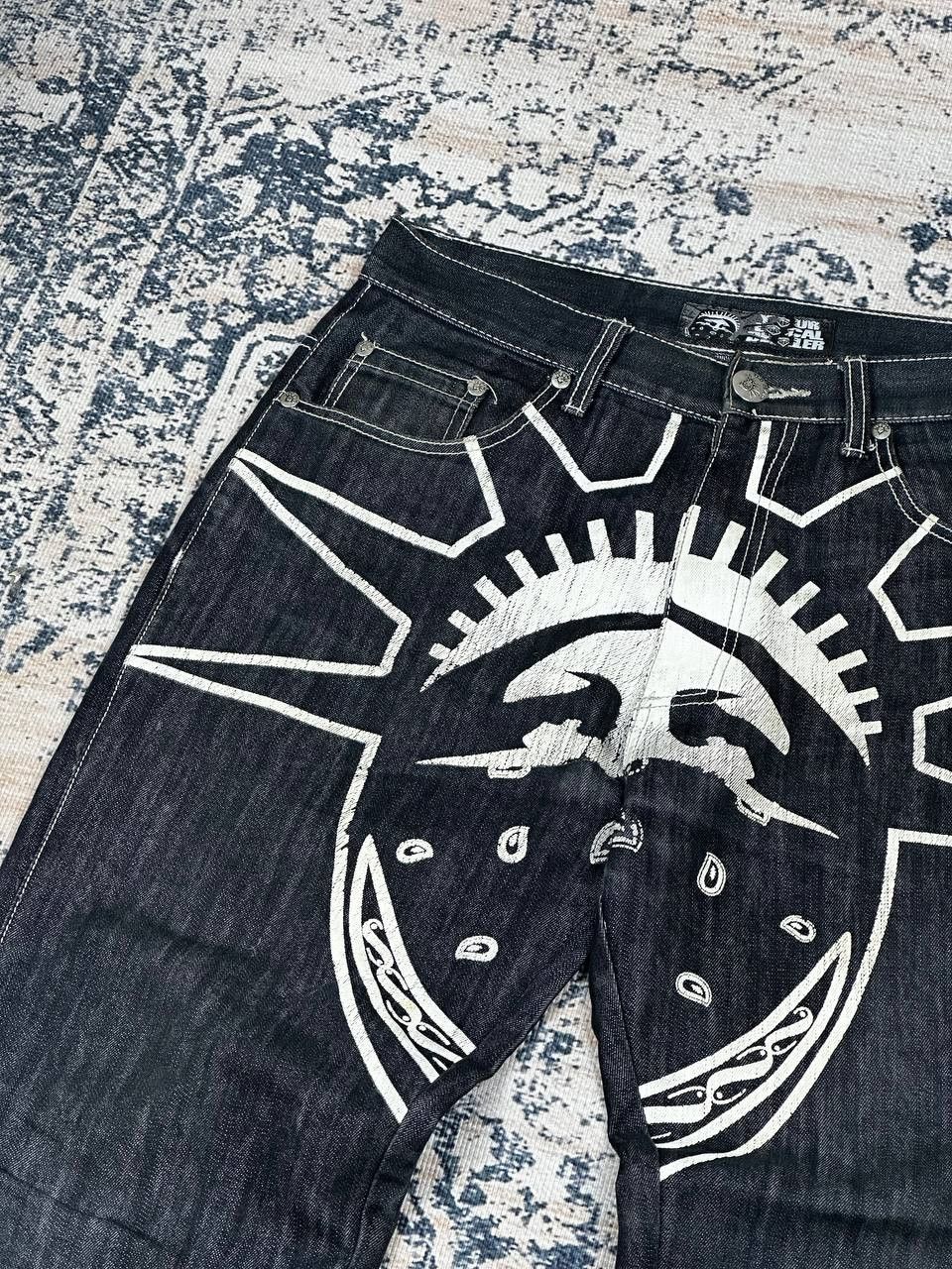 Japanese Brand Very Rare Your Local Dealer Printed Baggy Hip Hop Denim Size US 34 / EU 50 - 4 Thumbnail