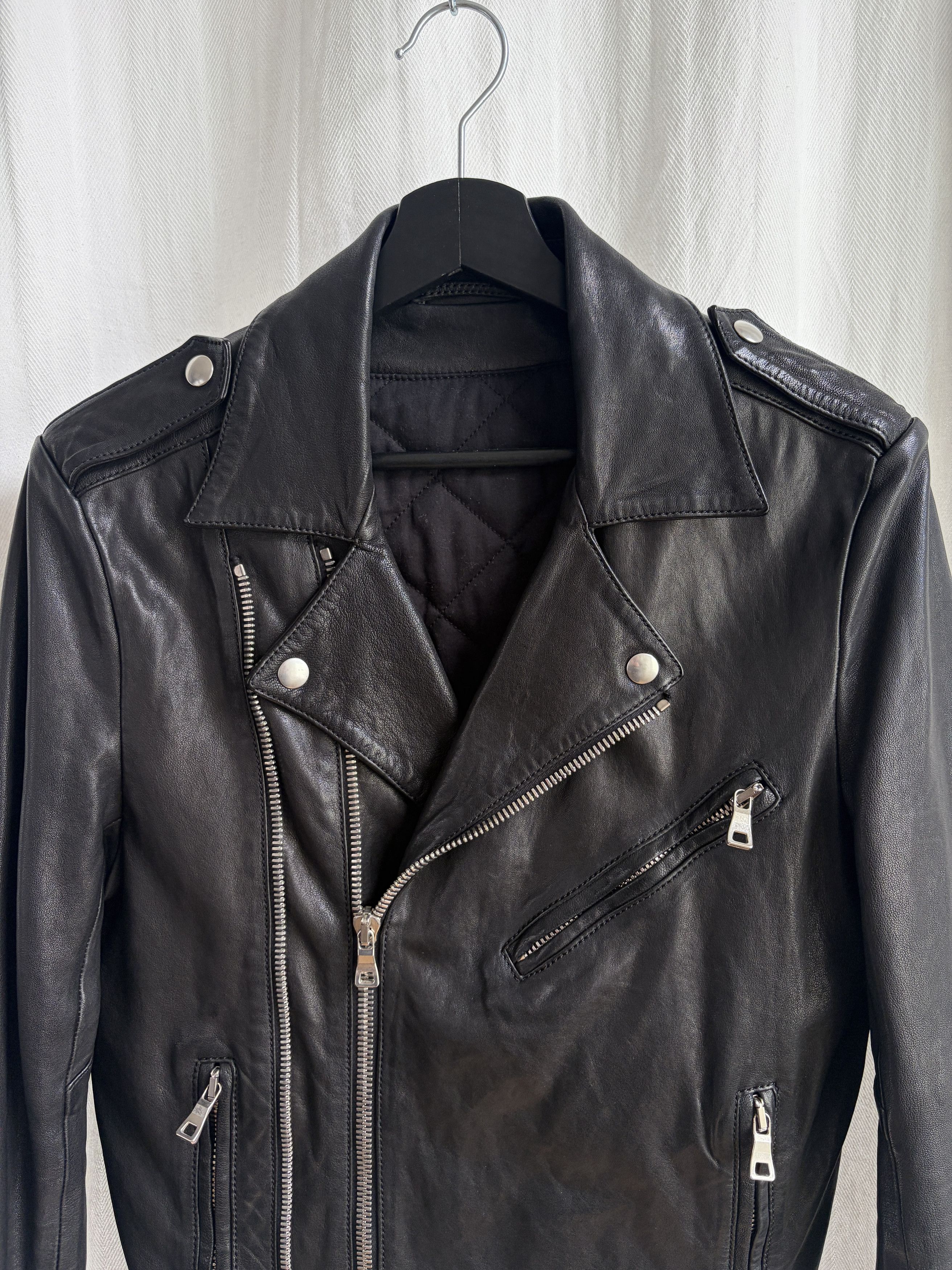 Balmain Double-Zip Perfecto Biker Leather Jacket Size US S / EU 44-46 / 1 - 6 Thumbnail