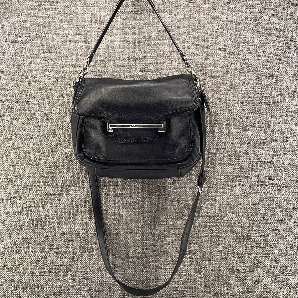 image of Coach Crossbody Bag Medium Black Taylor Flap Soft Leather Convertible Snake Coa, Women's