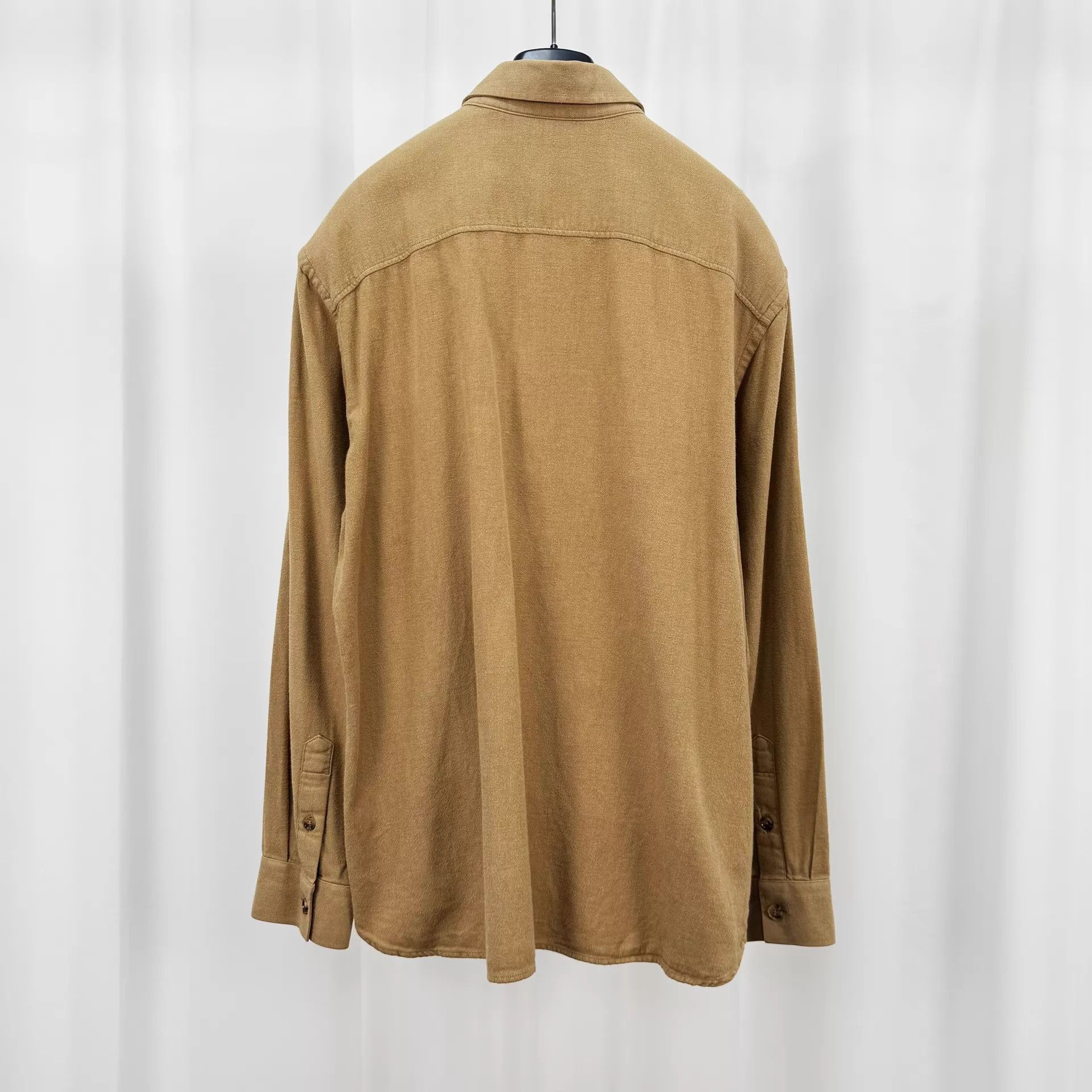 Burberry Burberry Camel Embroidered Logo L/S Shirt M 99 New Size US M / EU 48-50 / 2 - 2 Thumbnail
