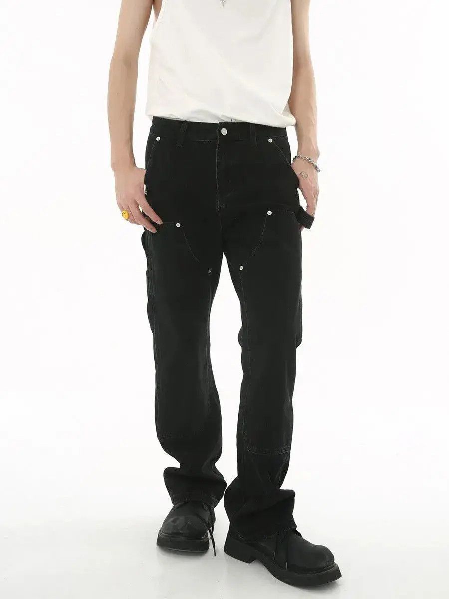 Japanese Brand Retro loose straight leg wide leg jeans Size US 32 / EU 48 - 2 Thumbnail