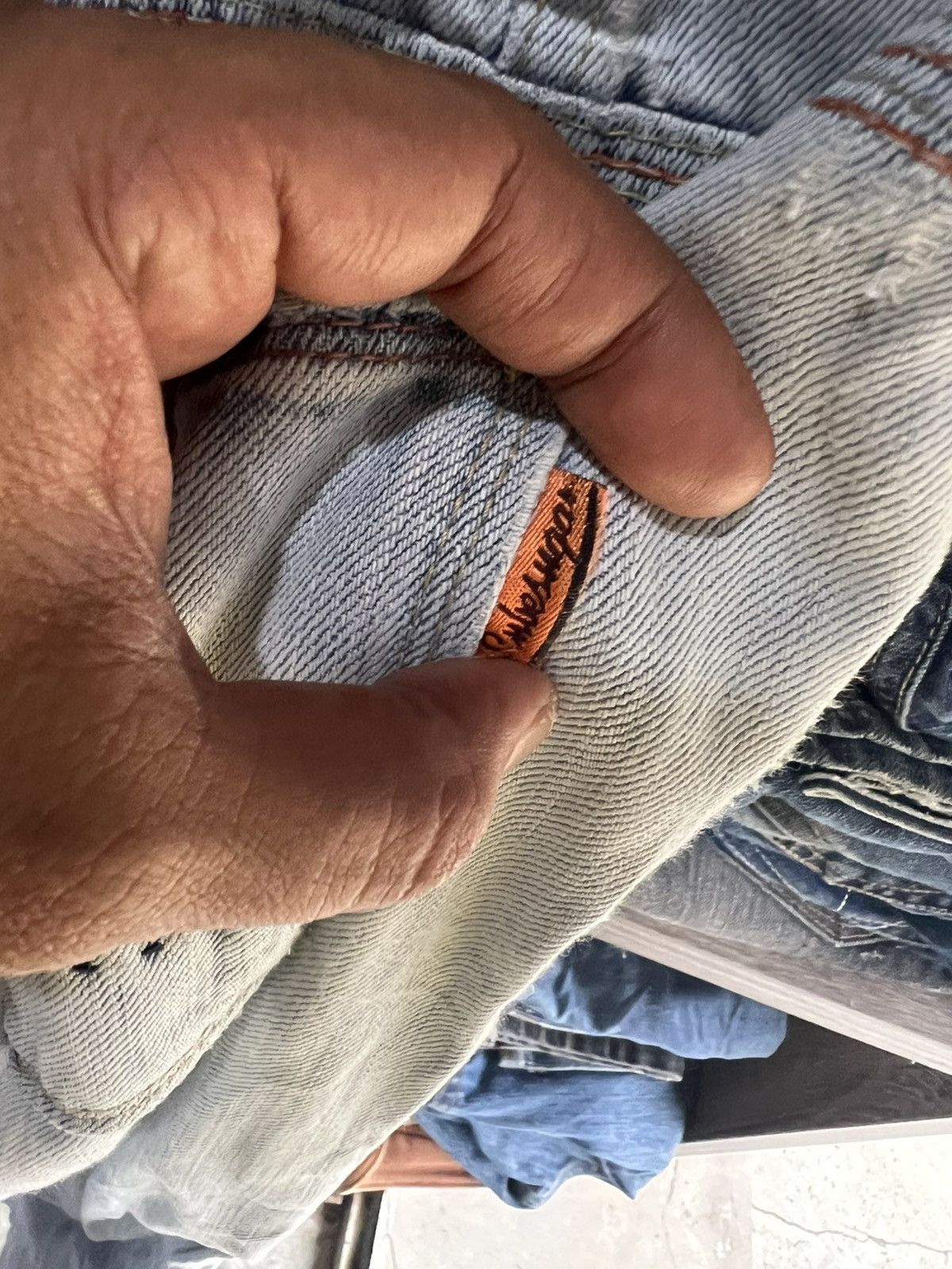 Other 🔥Vintage Cube Sugar Buckle Distressed Denim Size US 29 - 14 Thumbnail
