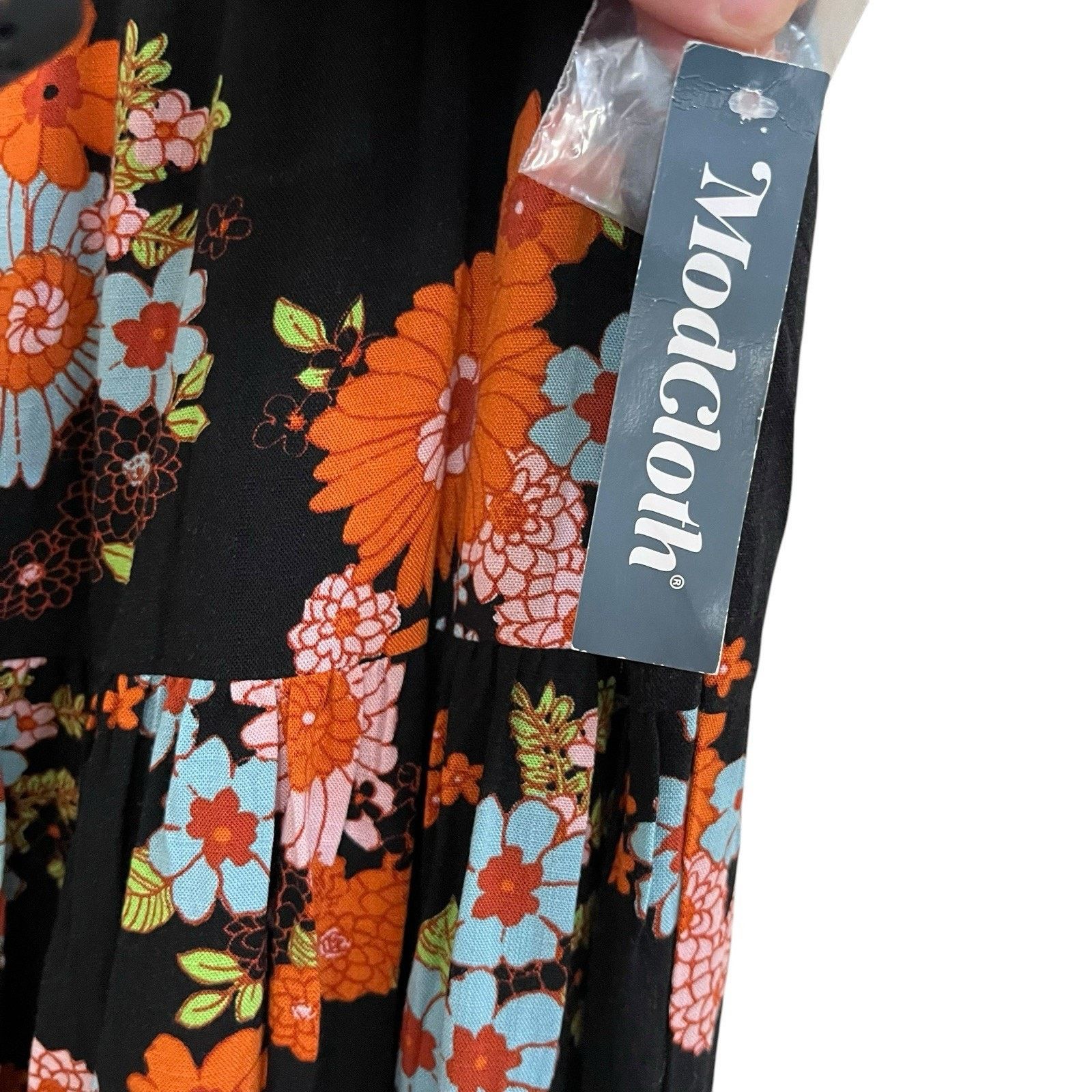 Anthropologie ModCloth | Floral Button Midi Skirt 16W Cottagecore Fairy Size 38" / US 16 / IT 52 - 4 Thumbnail