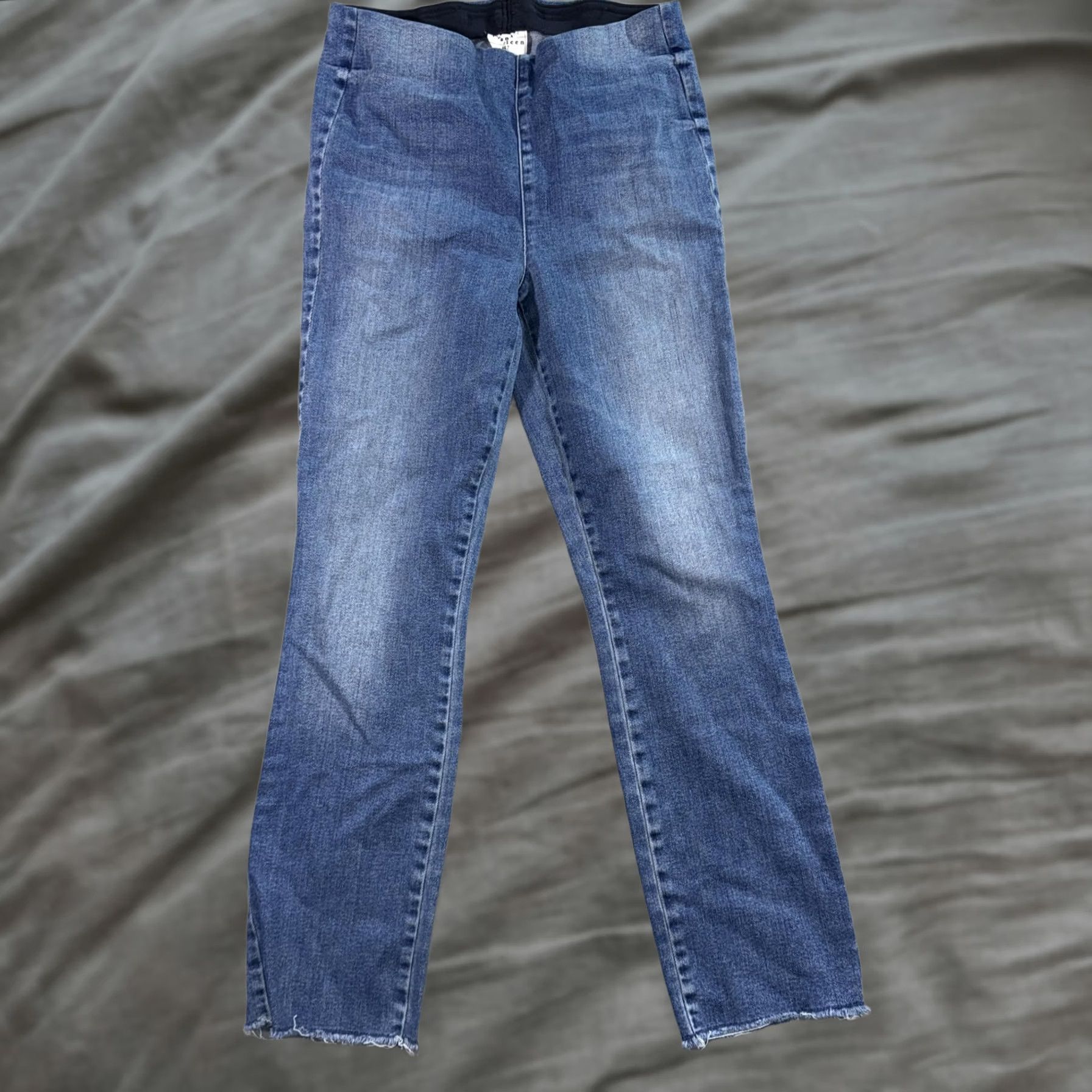 Frank & Eileen Frank & Eileen Jeans Womens 27 Blue High Rise Pull On Jegging Stretch Raw Hem Denim Slim Distressed Wide Elastic Waist Fashion 27 Womens Size 27" / US 4 / IT 40 - 1 Thumbnail