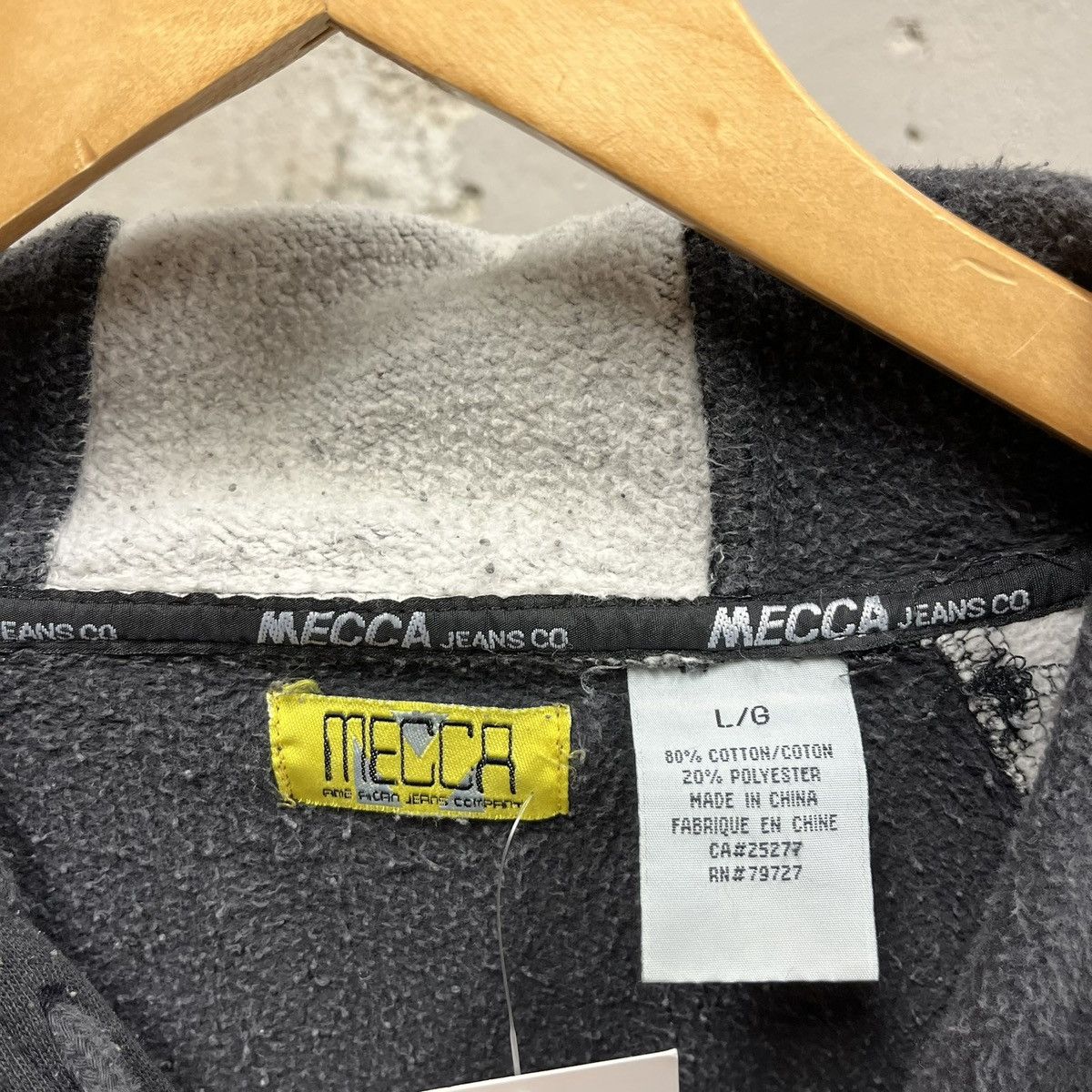Mecca × Vintage Vintage Y2K Mecca Jeans Embroidered Gray Fleece Hoodie Large Size US L / EU 52-54 / 3 - 3 Thumbnail