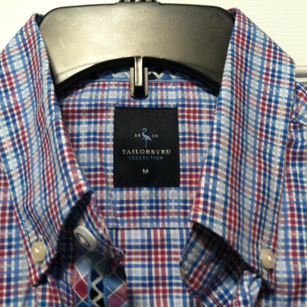 Tailorbyrd TAILORBYRD MENS NEW BLUE 100%COTTON CASUAL SHIRT SIZE: M Size US M / EU 48-50 / 2 - 7 Thumbnail