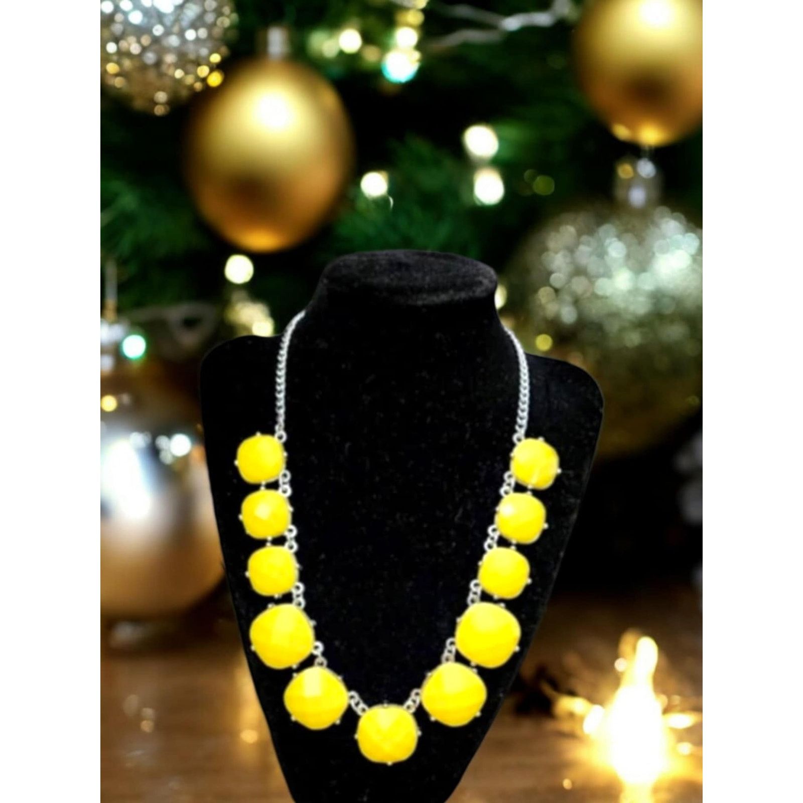Other Constance yellow acrylic and nickel necklace Size ONE SIZE - 1 Thumbnail