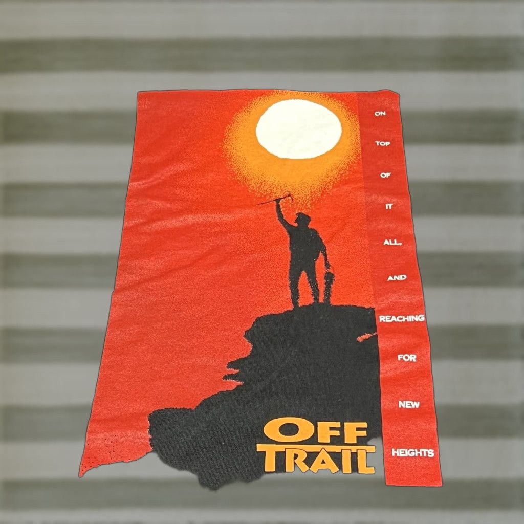 Vintage VINTAGE Off Trail T-Shirt Men L Black Crew Neck Short Sleeve 90s Graphic Back Logo Oneita KS Size US L / EU 52-54 / 3 - 1 Thumbnail