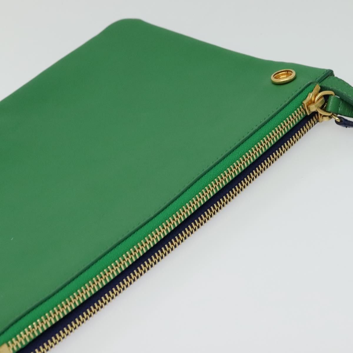 Celine CELINE Trio Shoulder Bag Leather Green Gold Size ONE SIZE - 6 Thumbnail