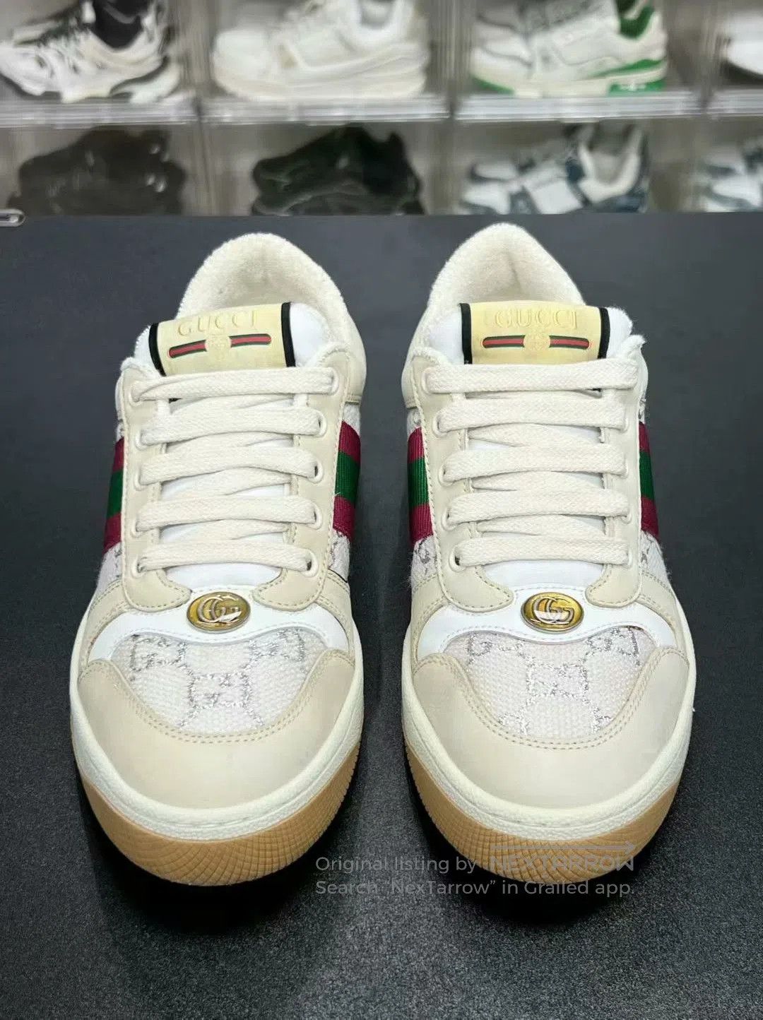 Gucci gucci screener sneakers in beige color. Size US 6.5 / EU 39-40 - 2 Thumbnail