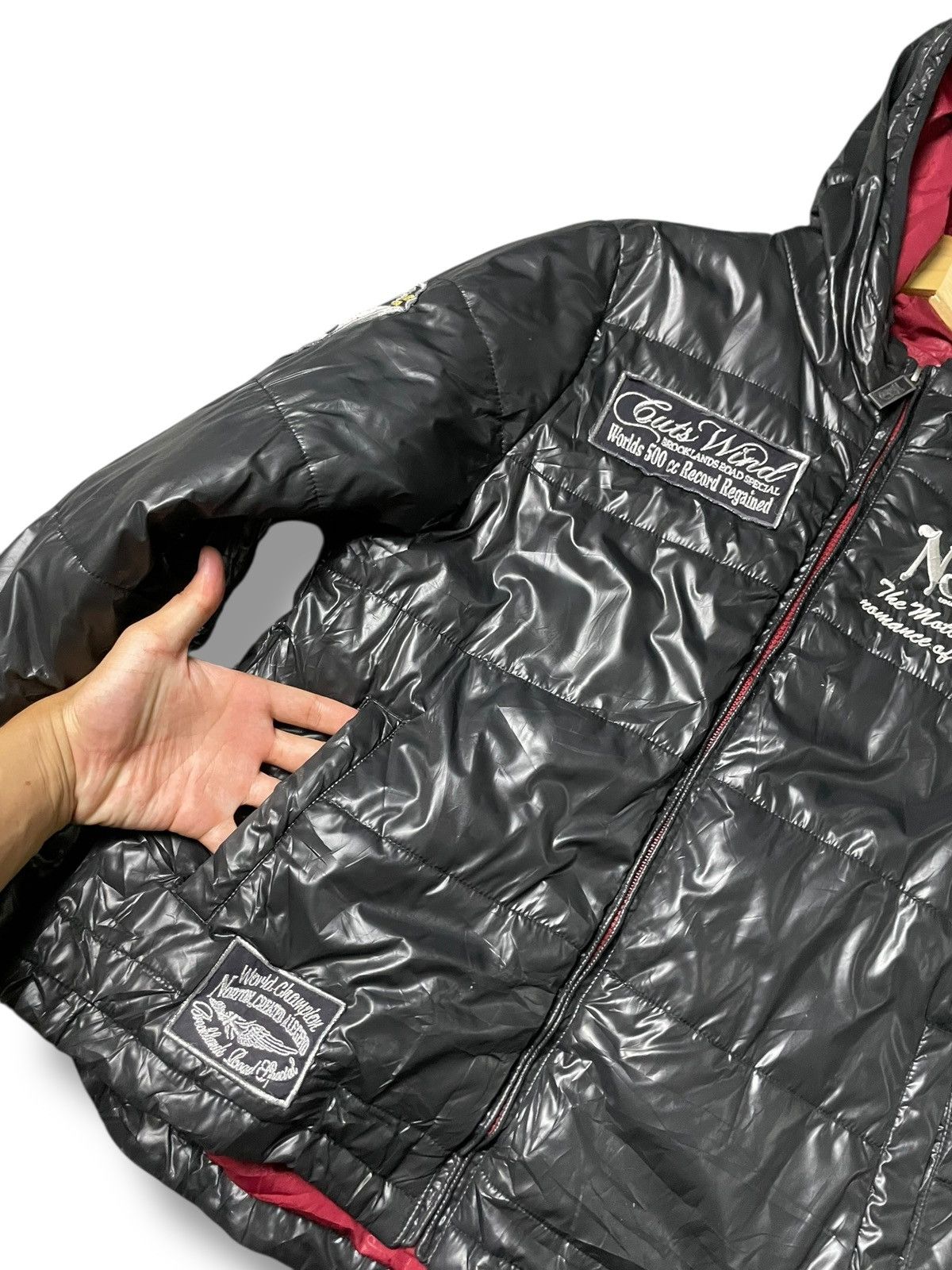 Japanese Brand × Norton × Vintage NORTON Embroidered Biker Leather Jacket (134) Size US XXS / EU 40 - 4 Thumbnail